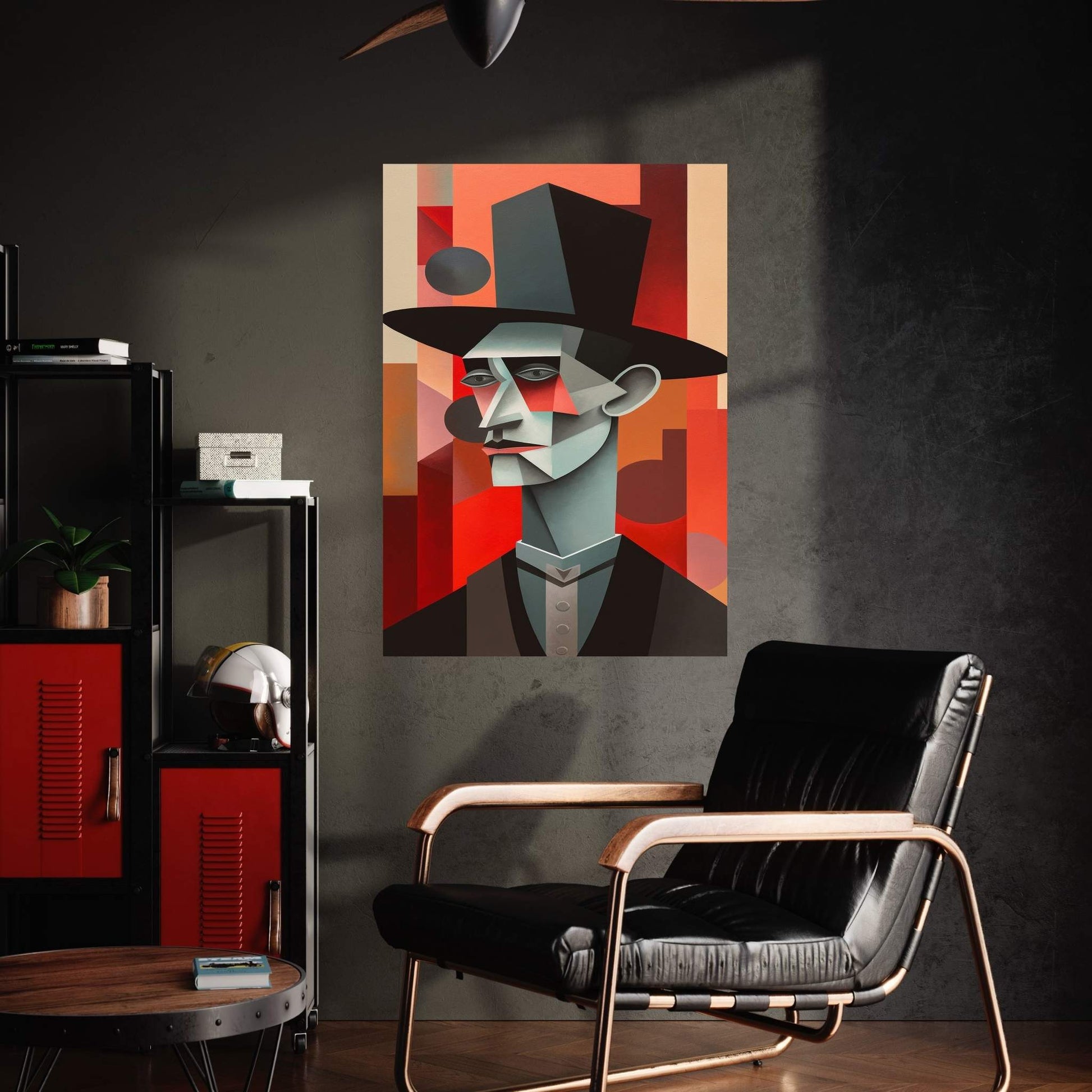 Picasso Style Gentleman Male Canvas Wall Art - Y Canvas