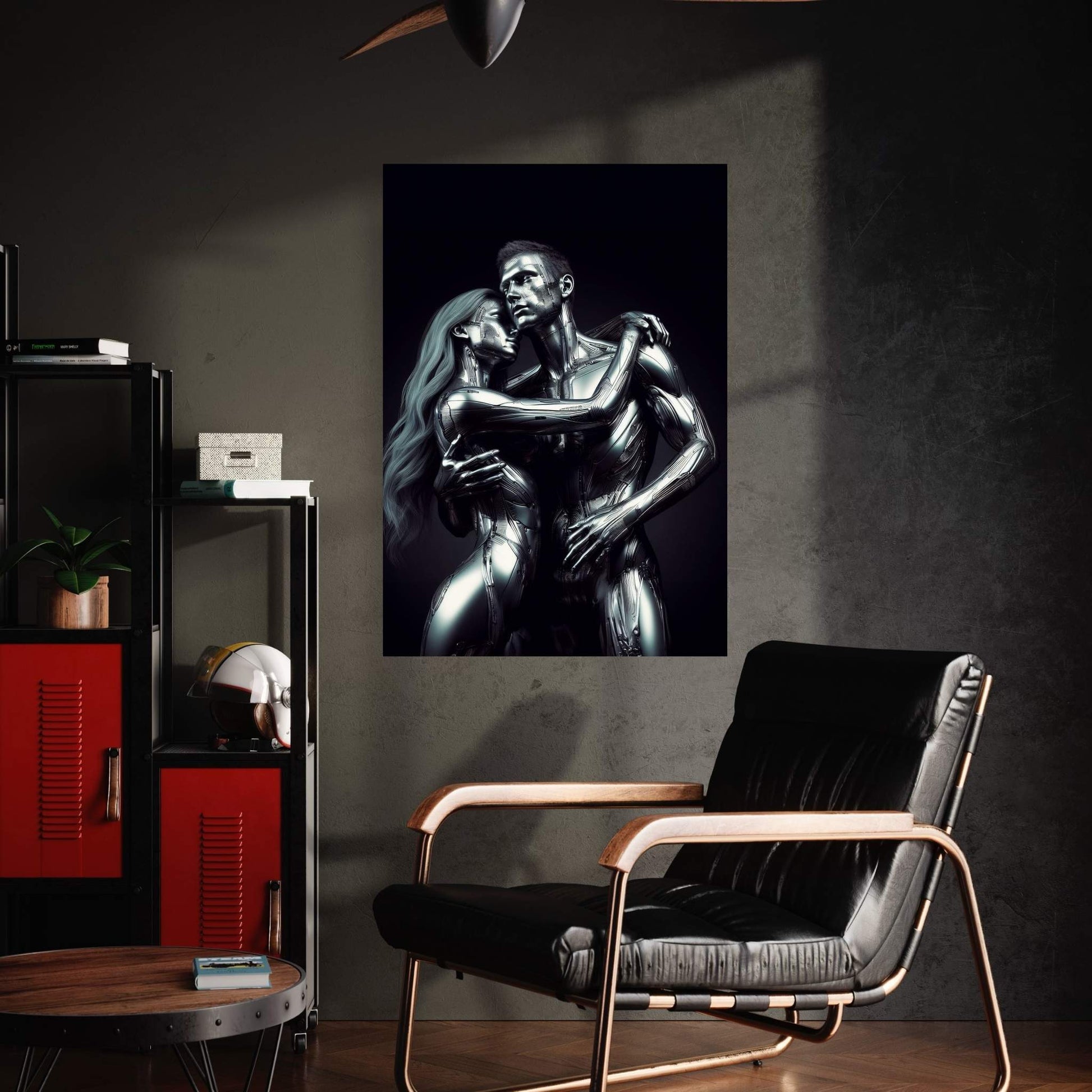 Metalic Love Couple Canvas Wall Art - Y Canvas