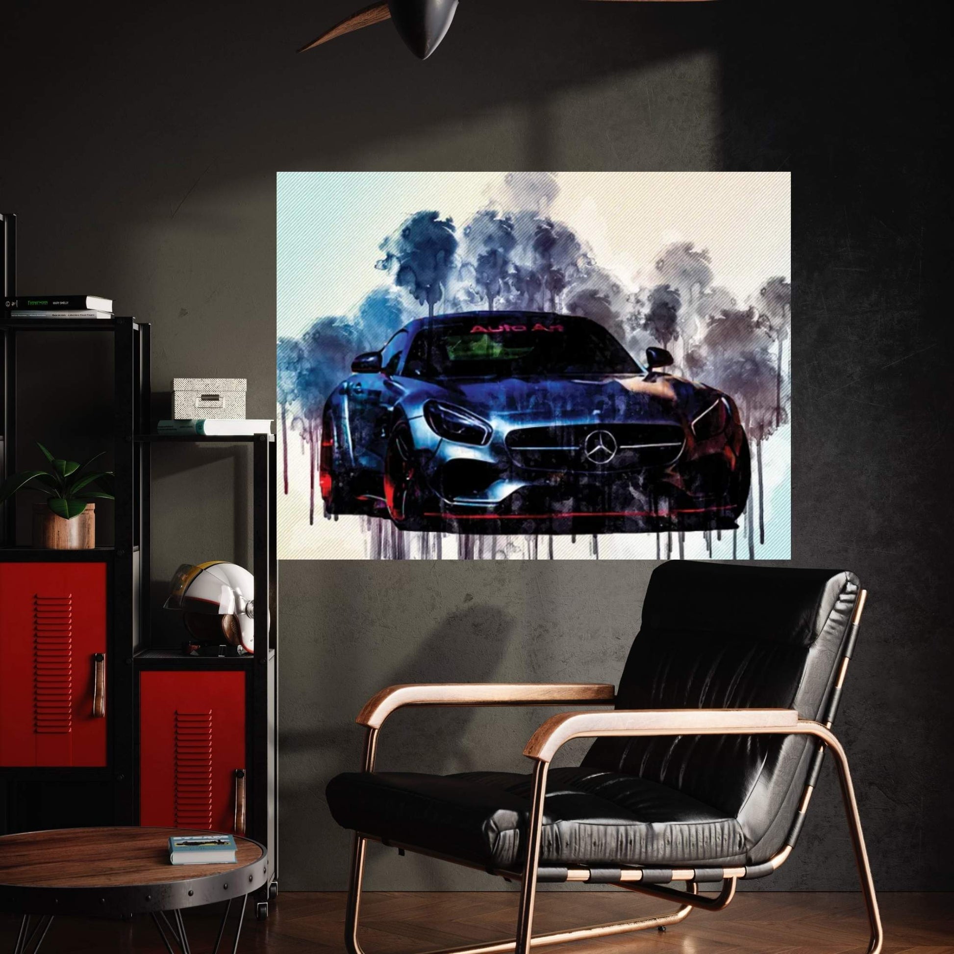 Mercedes Gts Amg 2017 Prior Design Red Black Wheels Tuning German Sports Cars Canvas Wall Art - Y Canvas