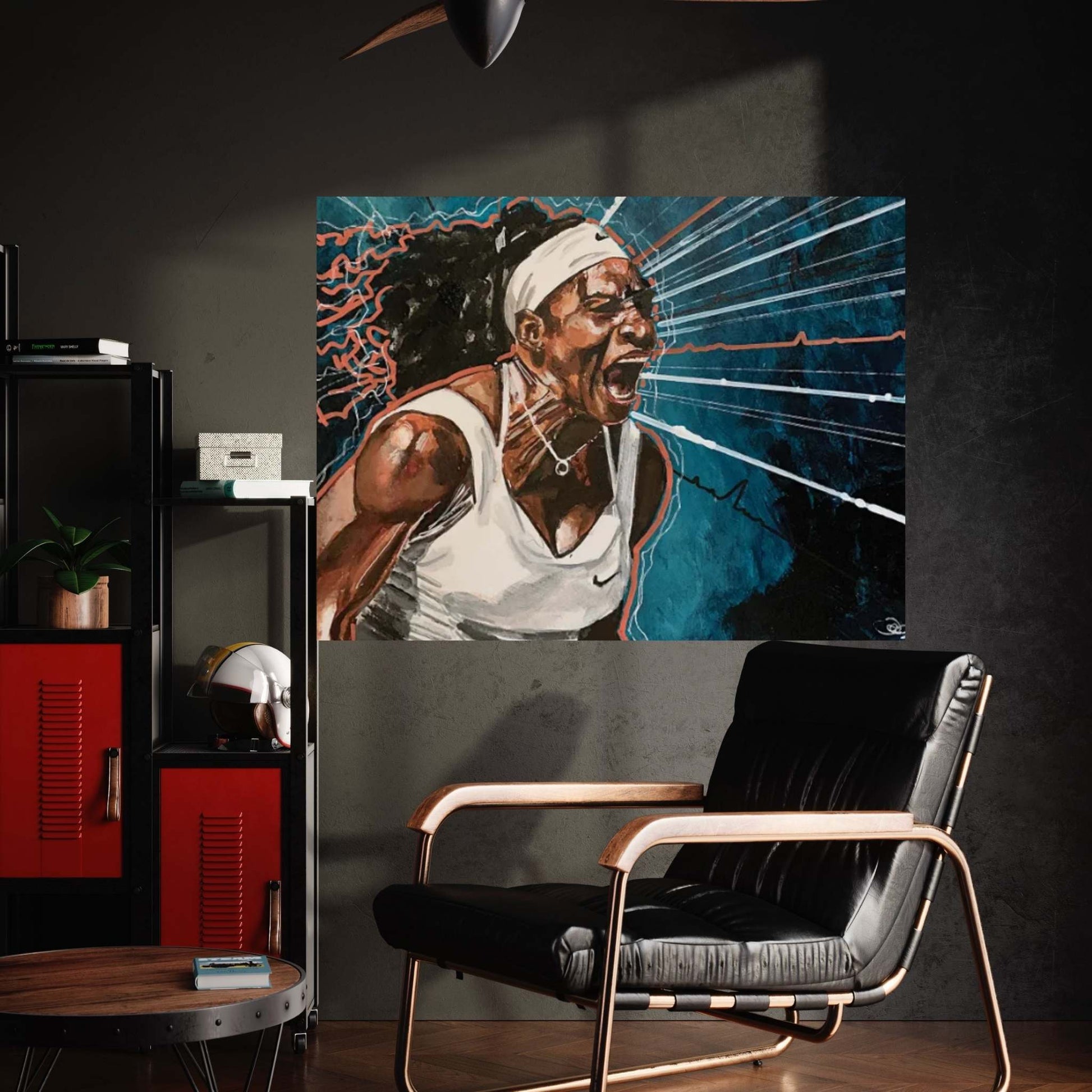 Serena Action Canvas Wall Art - Y Canvas
