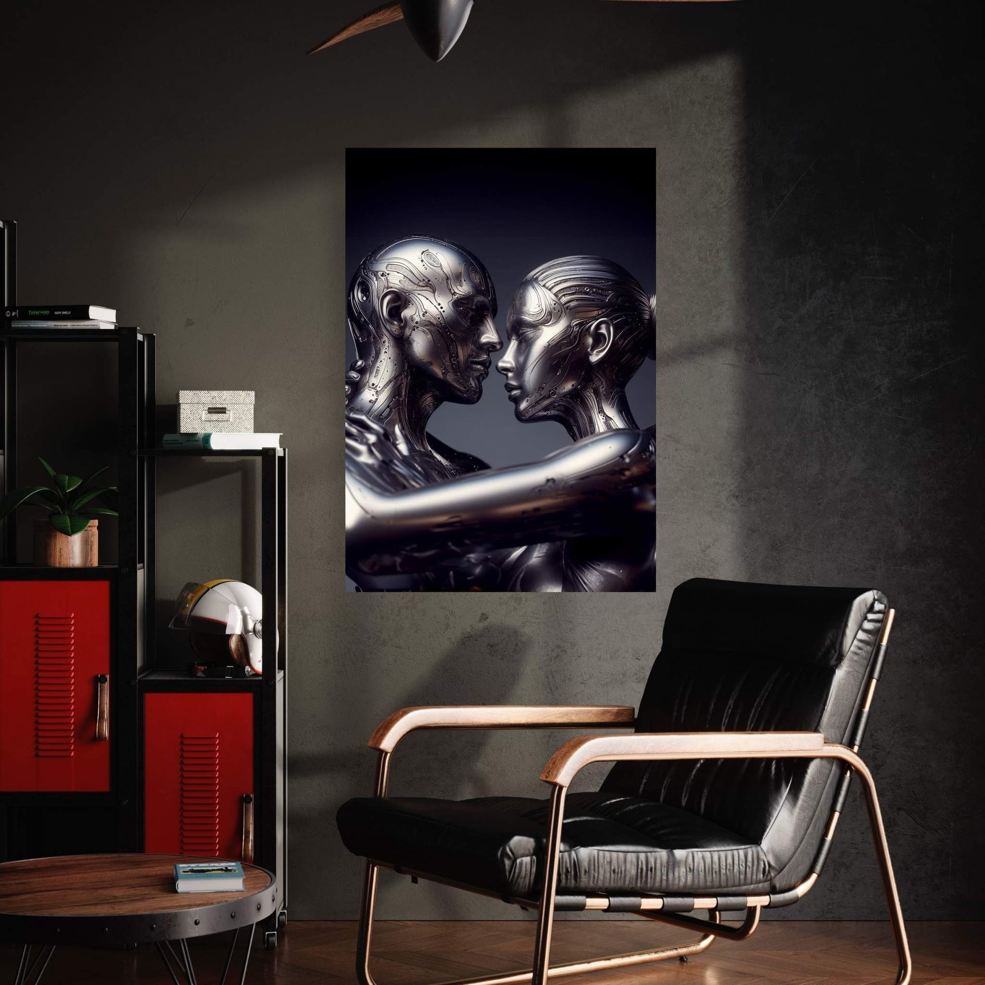 Metalic Love Couple Canvas Wall Art - Y Canvas