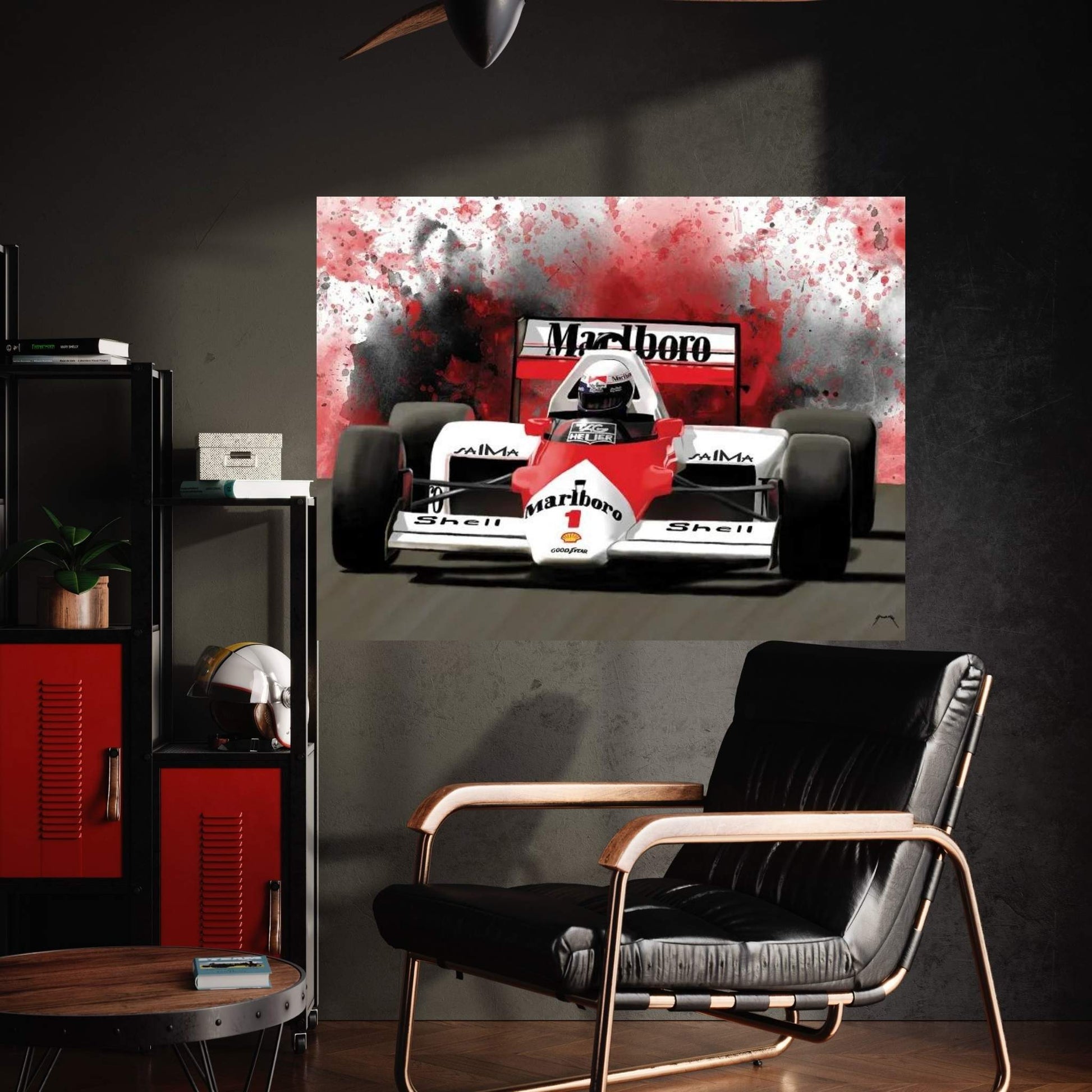Prost's Racecar Canvas Wall Art - Y Canvas
