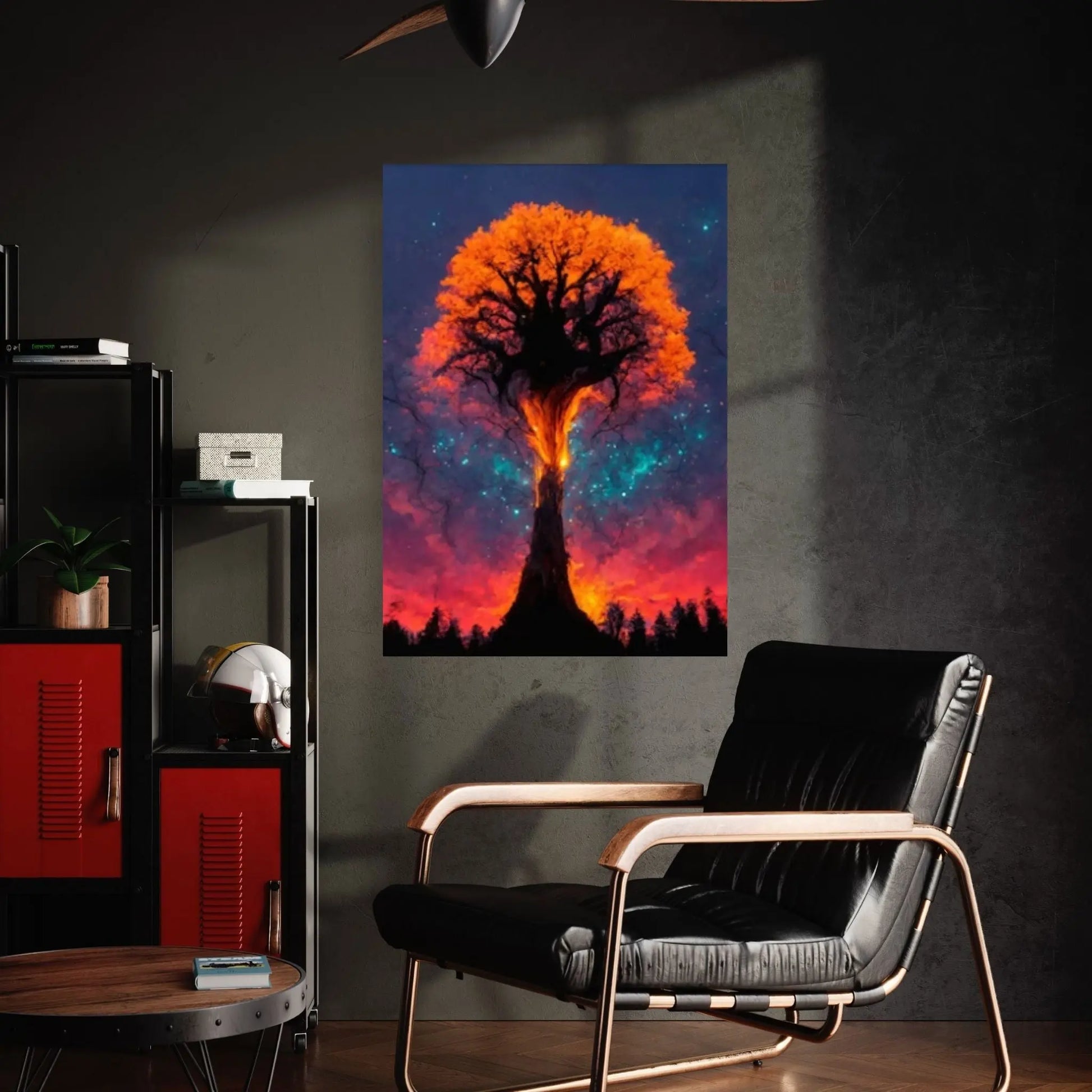 Day-Night Tree Forest Canvas Wall Art - Y Canvas