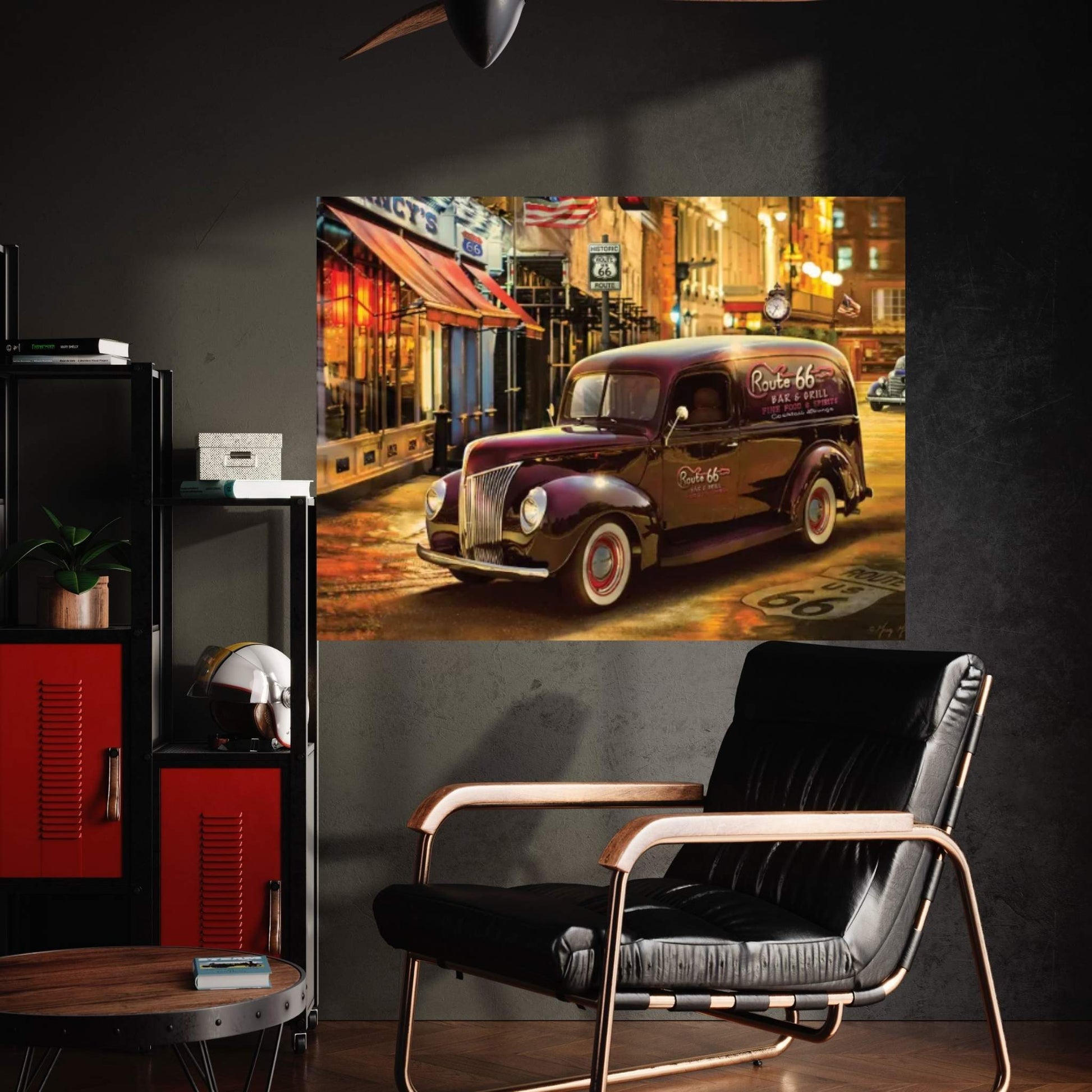 Nostalgic America Panel Truck Canvas Wall Art - Y Canvas