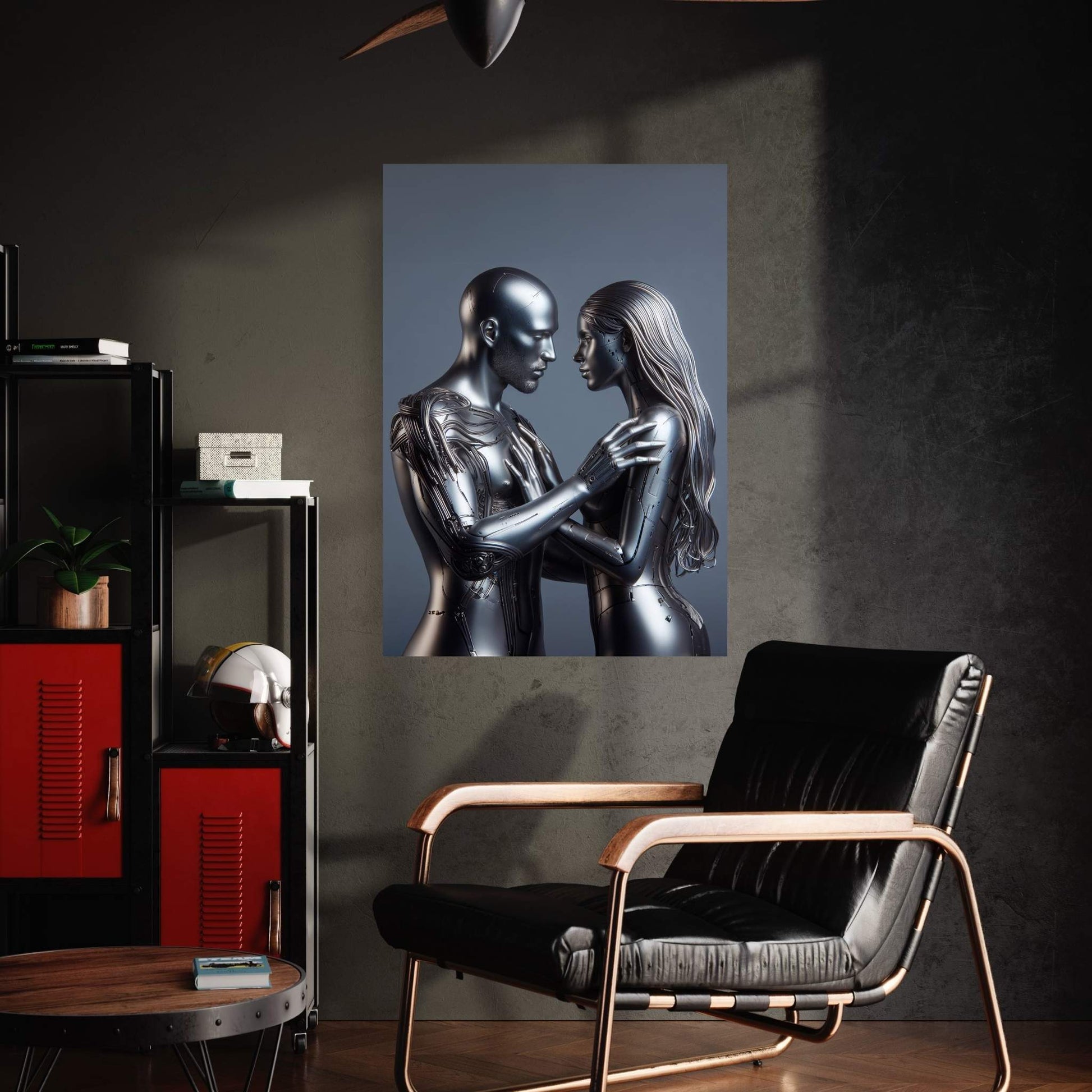 Metalic Love Couple Canvas Wall Art - Y Canvas