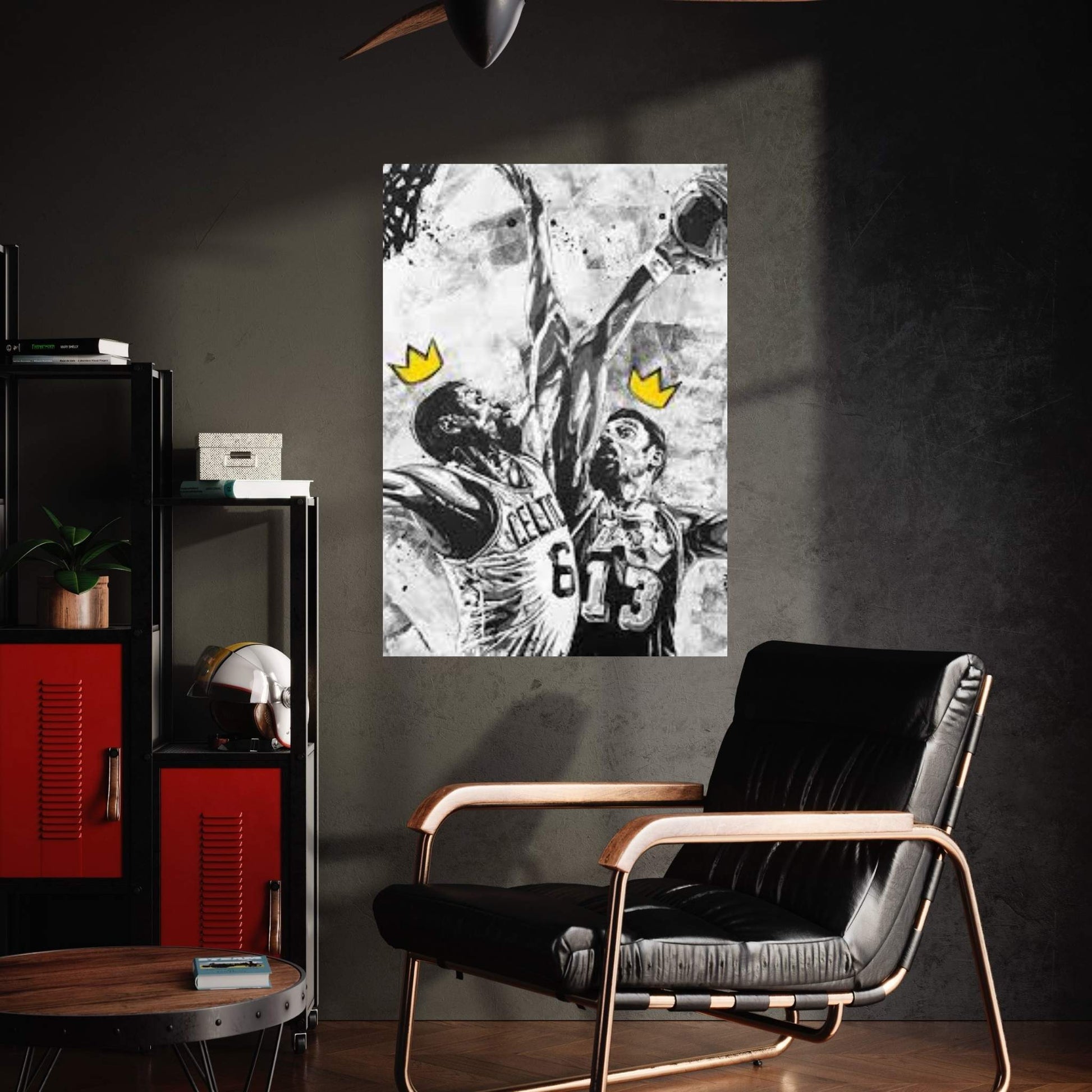 Wilt Chamberlain & Bill Russell Canvas Wall Art - Y Canvas