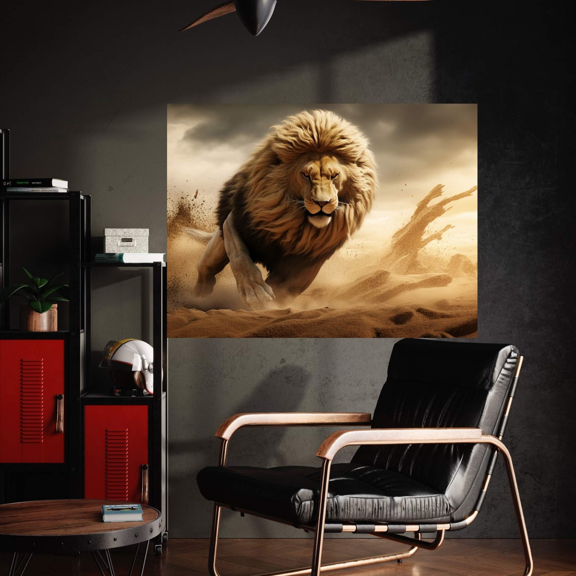 King Lion Wall Art, Lion Canvas Art, Animal Wall Art - Y Canvas