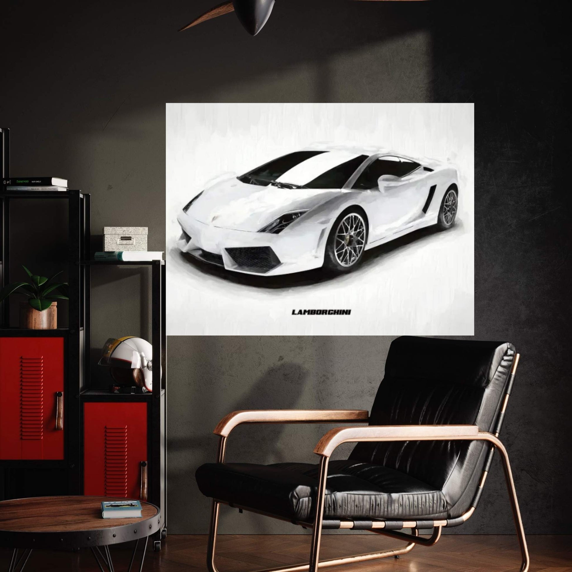 Lamborghini In Watercolor Canvas Wall Art - Y Canvas