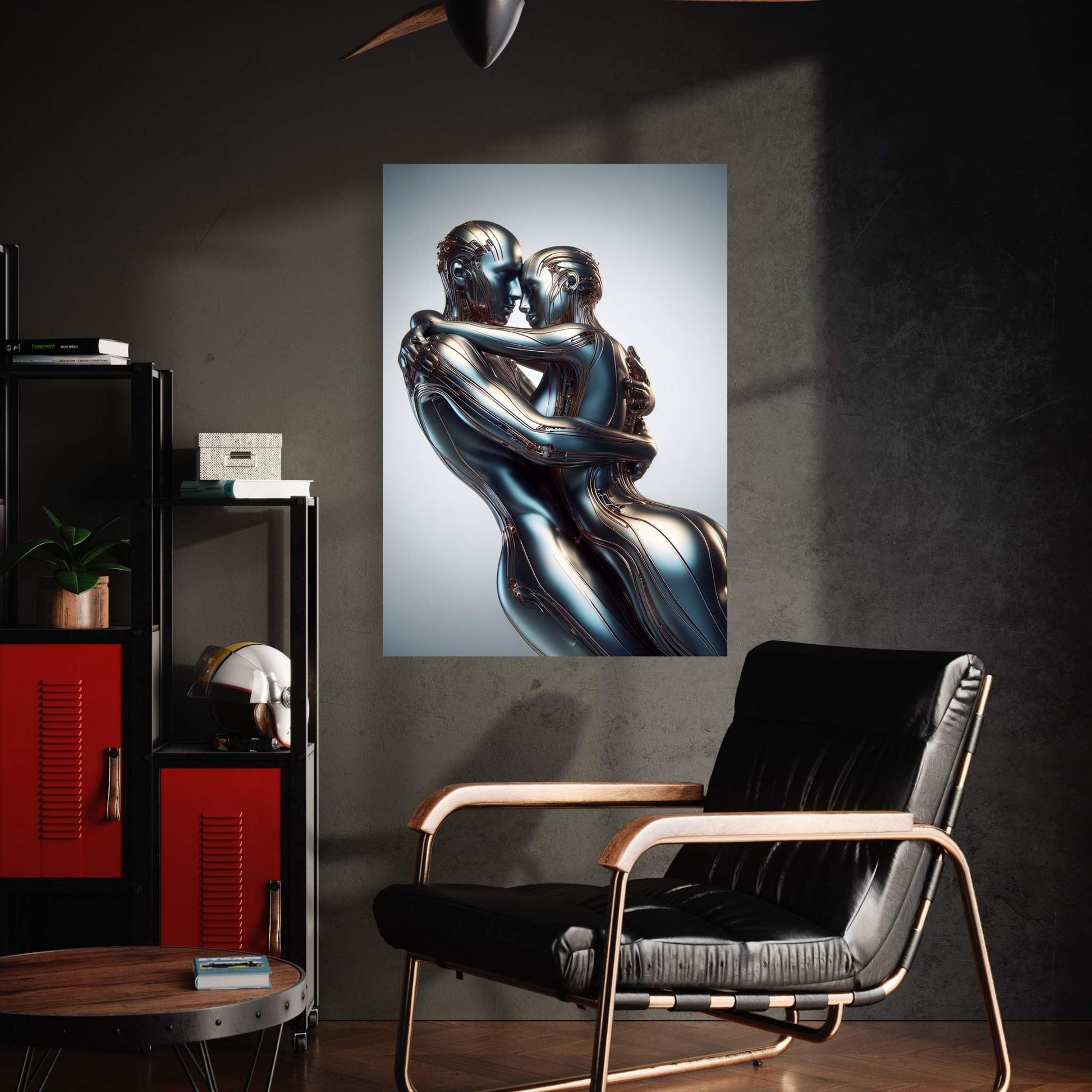 Metalic Love Couple Canvas Wall Art - Y Canvas