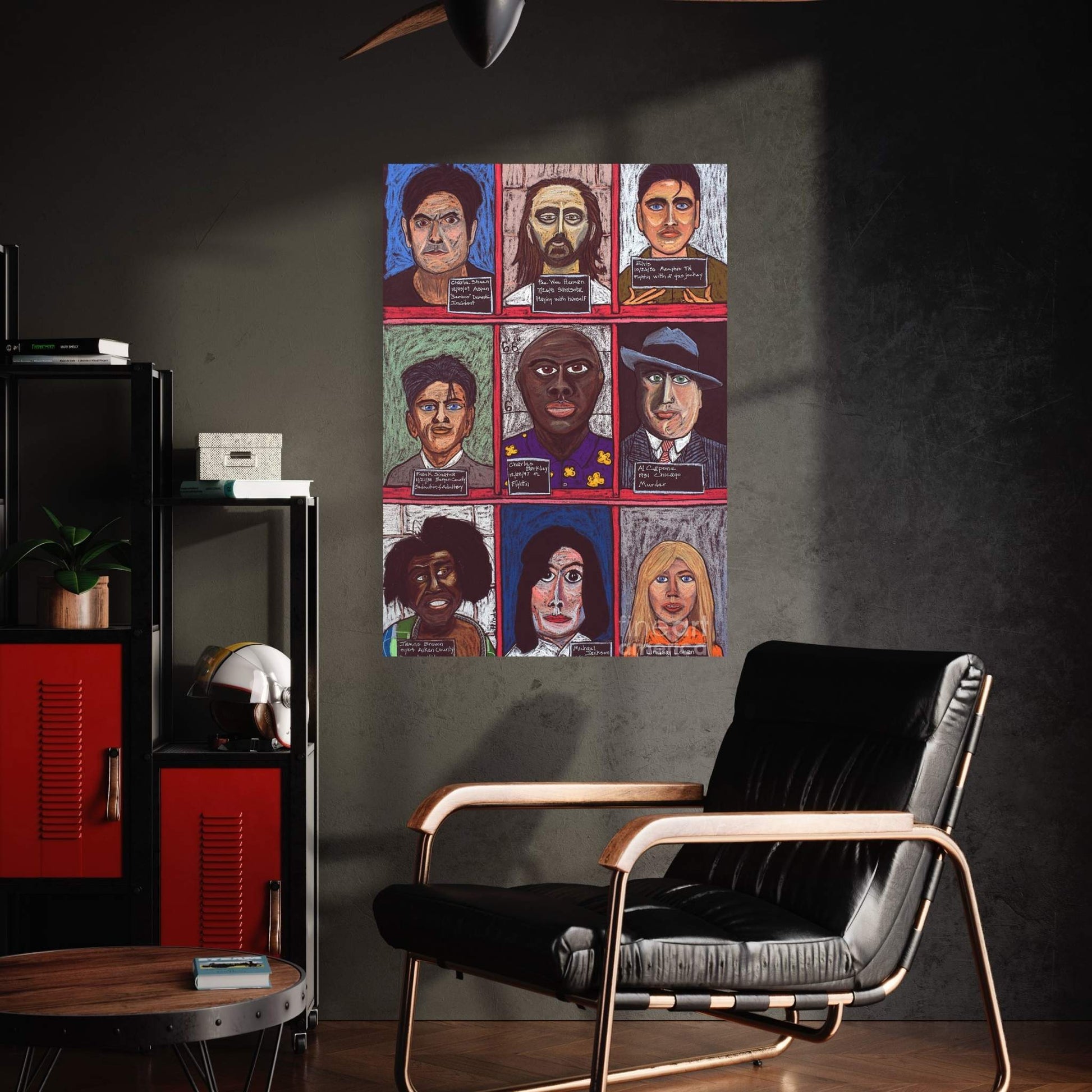 Infamous Mugshots II Canvas Wall Art - Y Canvas