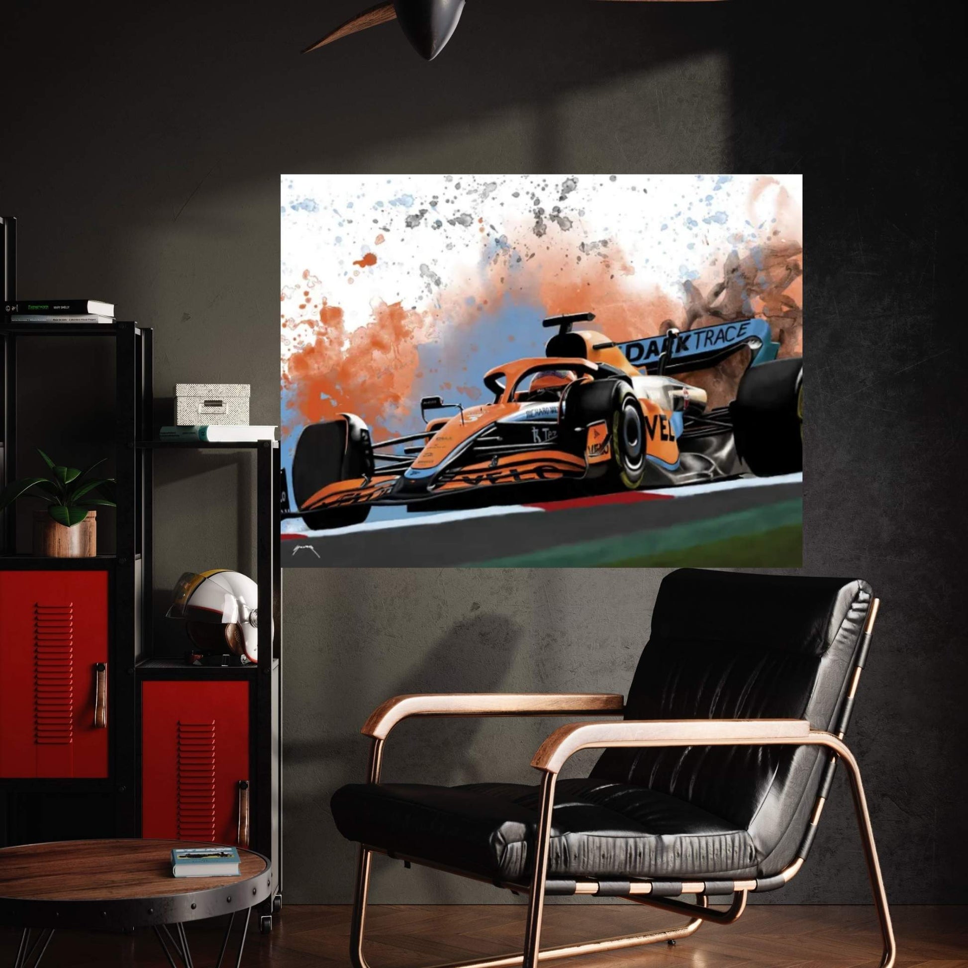 Ricciardo's Racecar Canvas Wall Art - Y Canvas