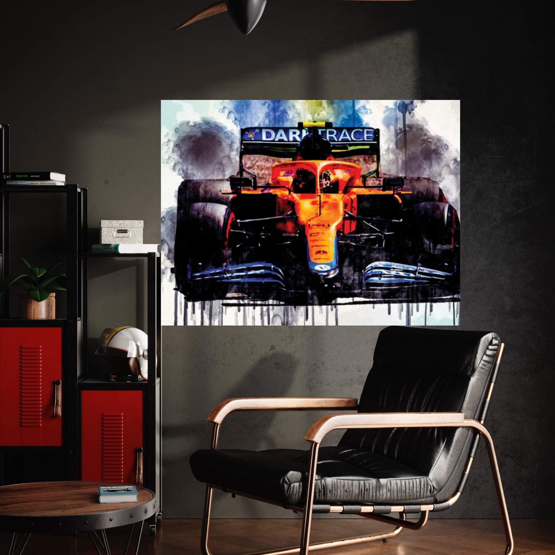 Lando Norris Raceway Mclaren Mcl35M On Track Formula 1 2021 F1 Cars Sportscars Canvas Wall Art - Y Canvas
