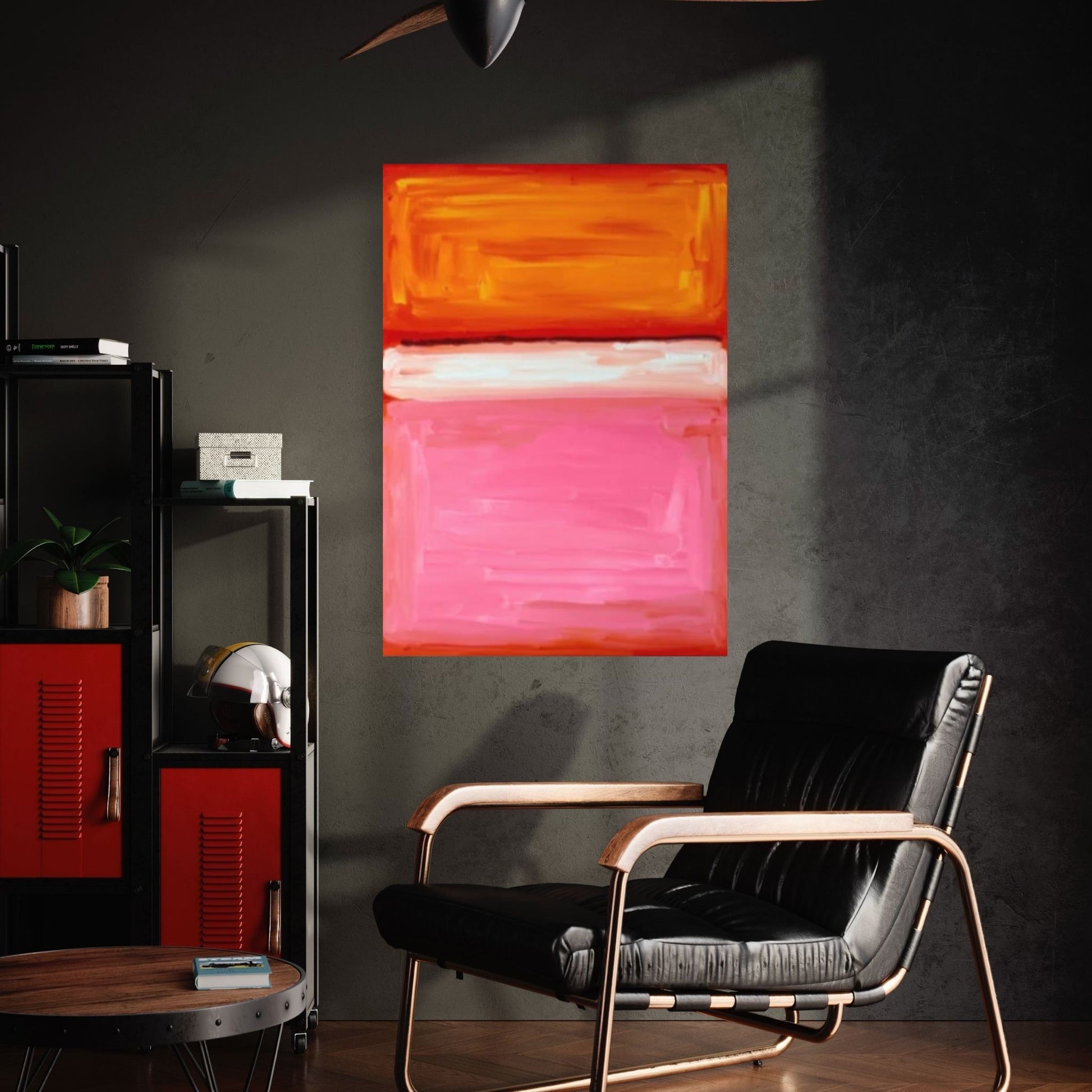 Mark Rothko Frame Canvas/Poster Art Reproduction, Red Vintage Exhibition Poster - Y Canvas