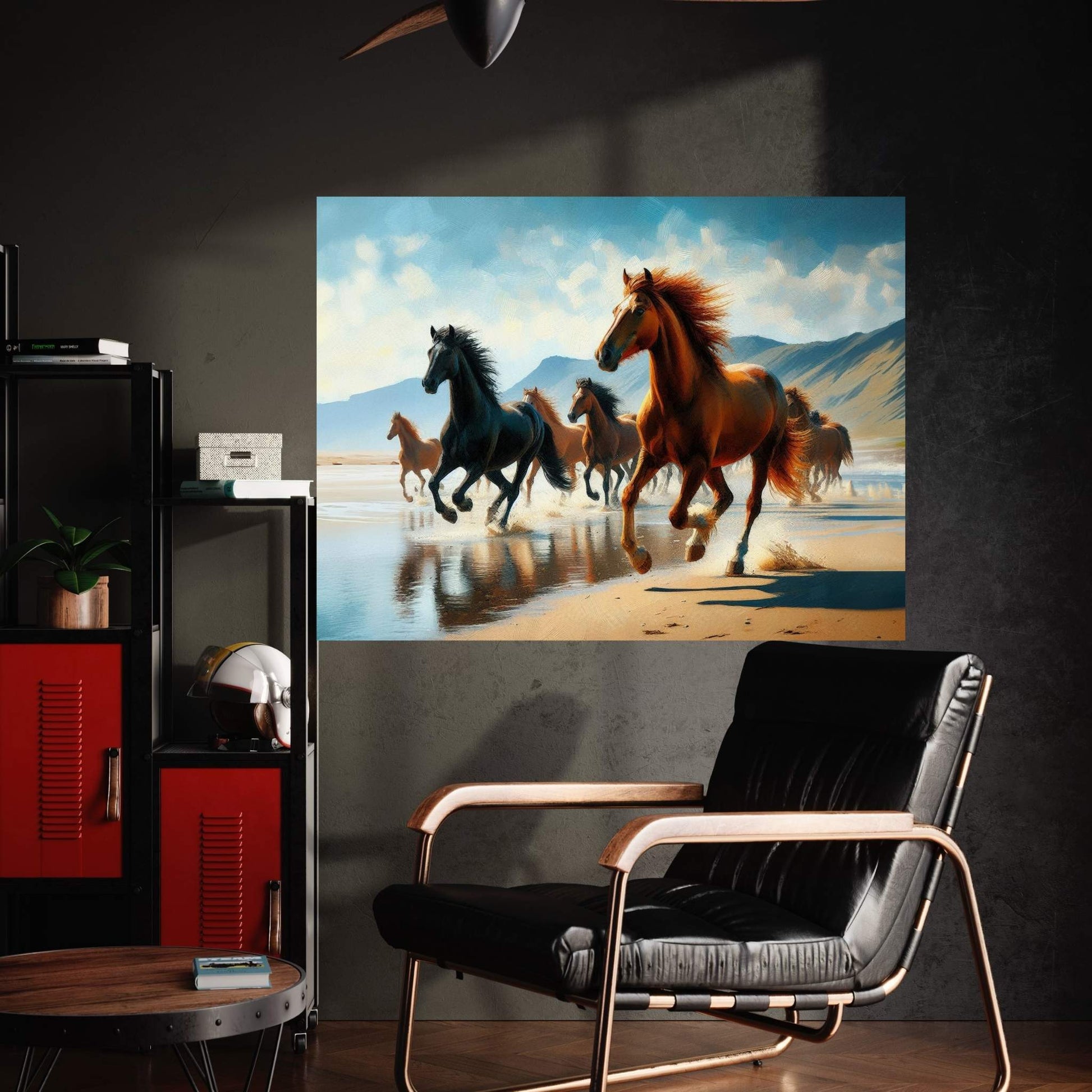 Beautiful Brown Horse Canvas Wall Art , Animal Wall Art - Y Canvas