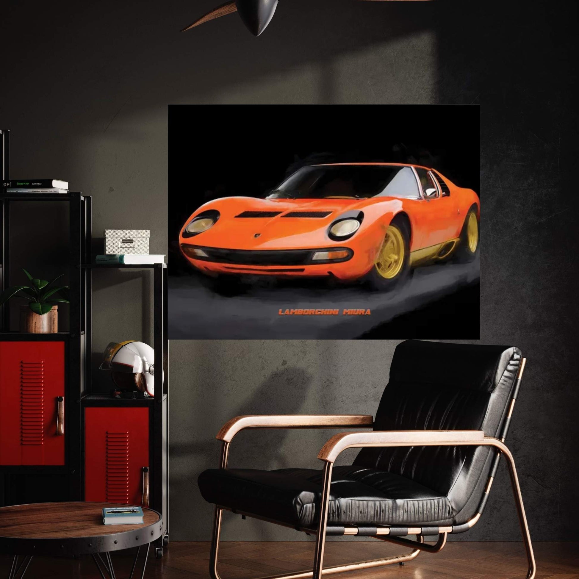 Lamborghini Miura In Watercolor Canvas Wall Art - Y Canvas
