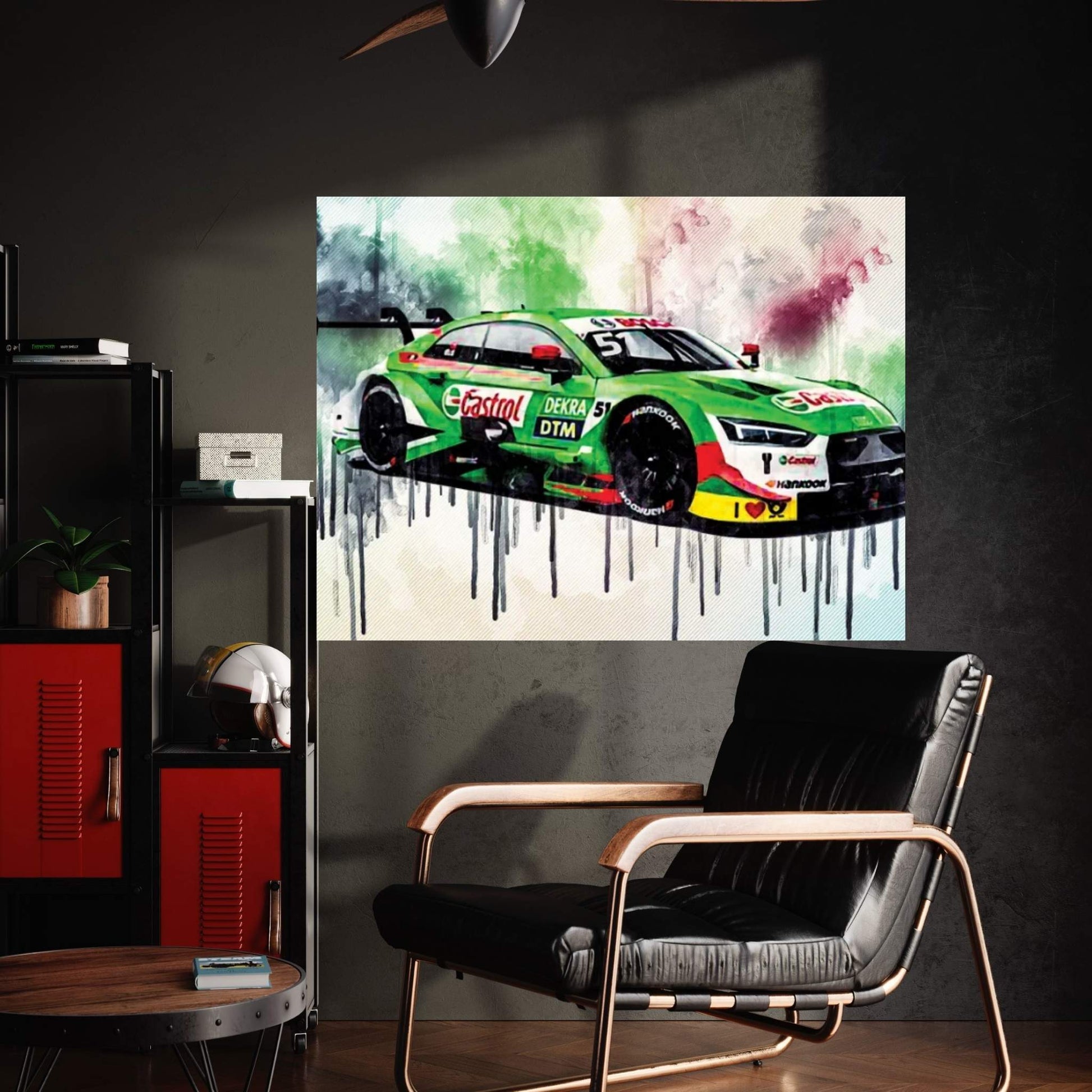 Audi RS5 DTM 2019 Audi Sport Team Abt Sportsline Nico Muller Racing Car Canvas Wall Art - Y Canvas