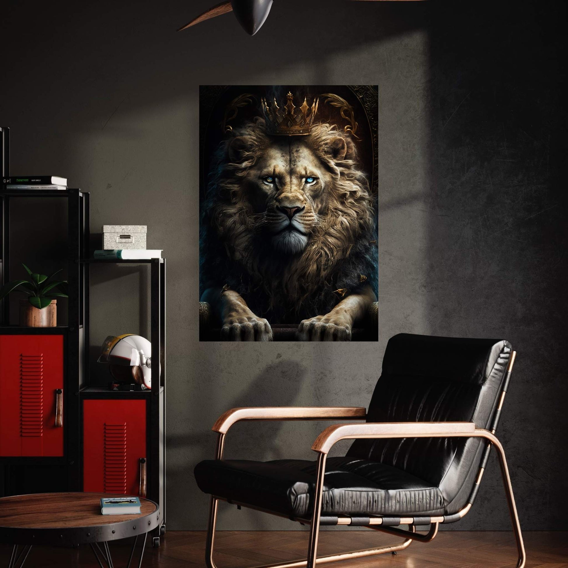 King Lion Wall Art, Lion Canvas Art, Animal Wall Art - Y Canvas