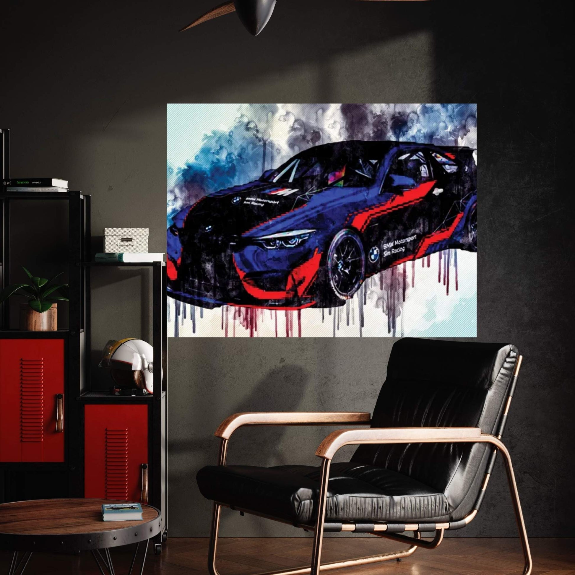 Bmw M4 Gt4 2021 Exterior Front View Tuning M4 Race Car Canvas Wall Art - Y Canvas