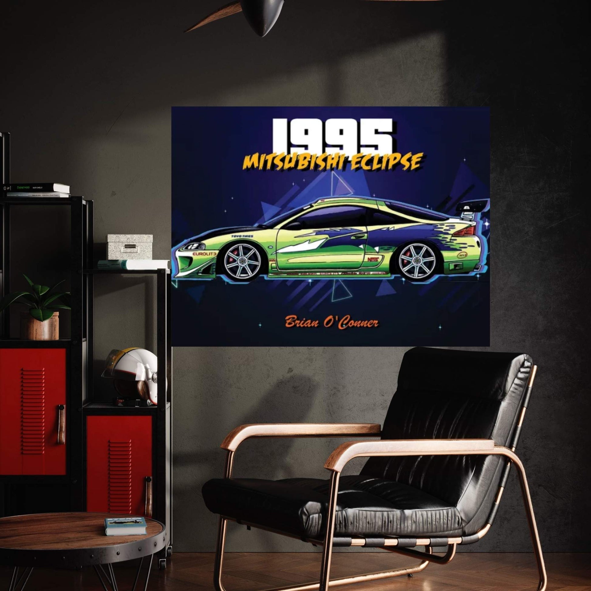 Brian Car Retro Canvas Wall Art - Y Canvas