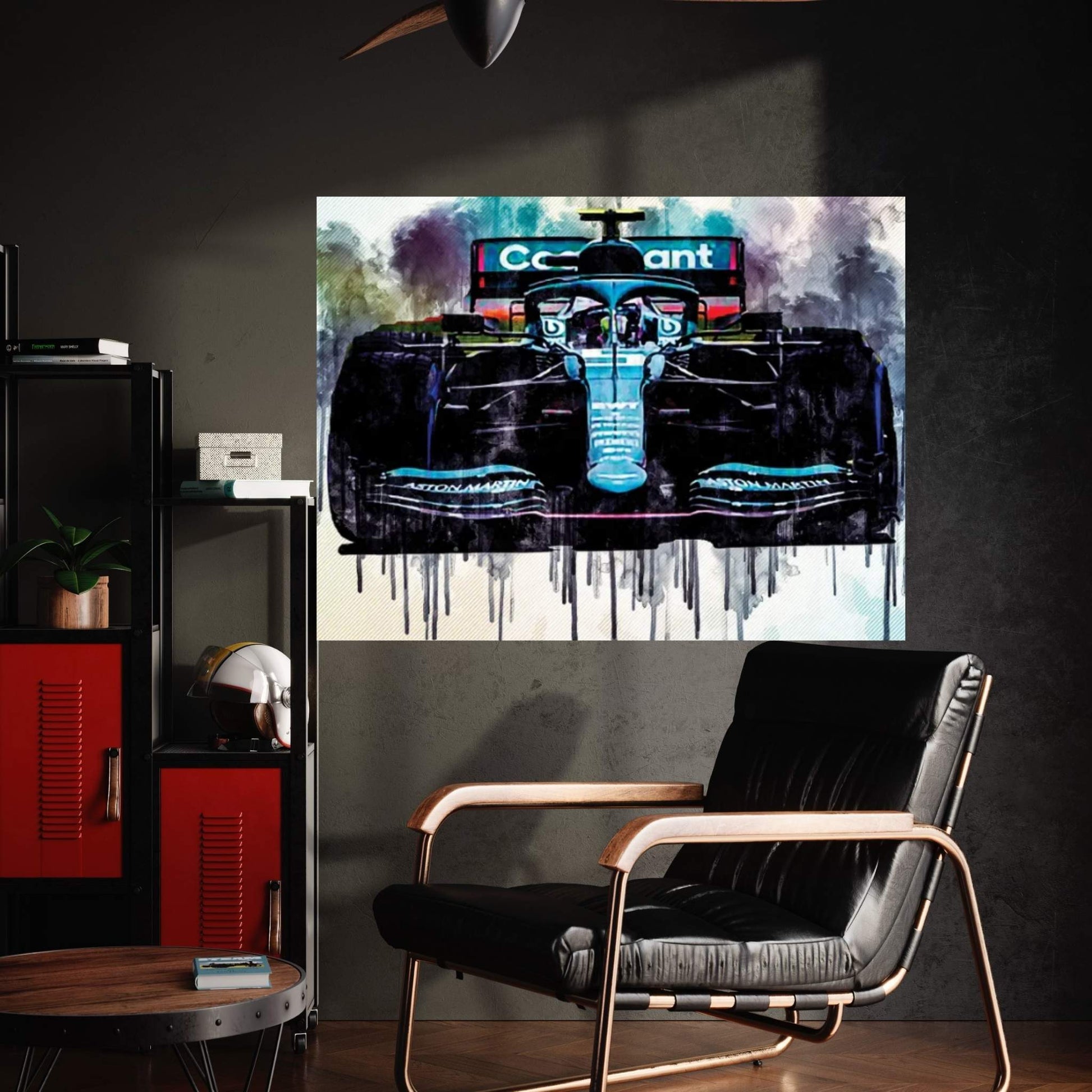 Sebastian Vettel 2021 Aston Martin Amr21 Aston Martin F1 Team German Racing Drivers Formula 1 Canvas Wall Art - Y Canvas