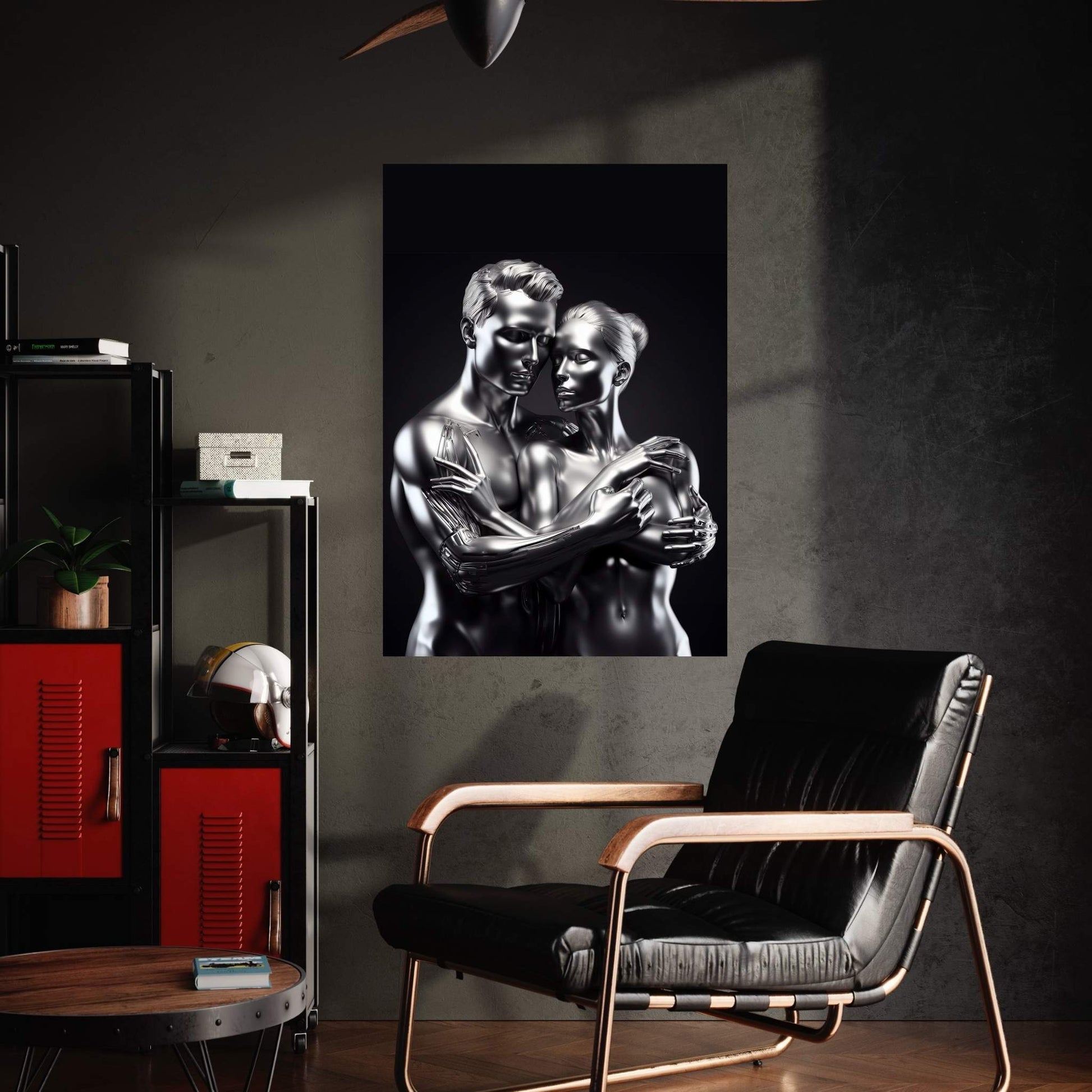 Metalic Love Couple Canvas Wall Art - Y Canvas
