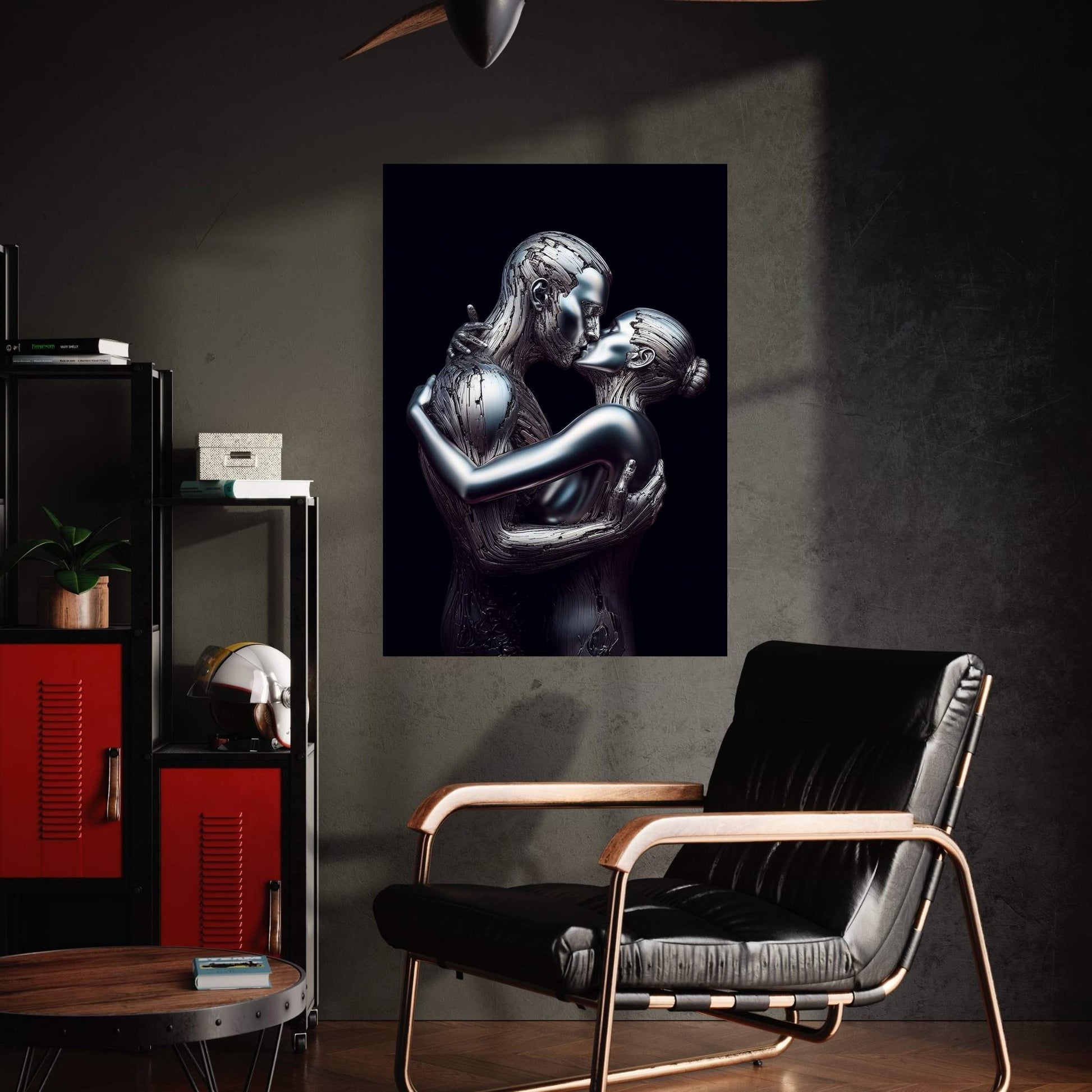 Metalic Love Couple Canvas Wall Art - Y Canvas
