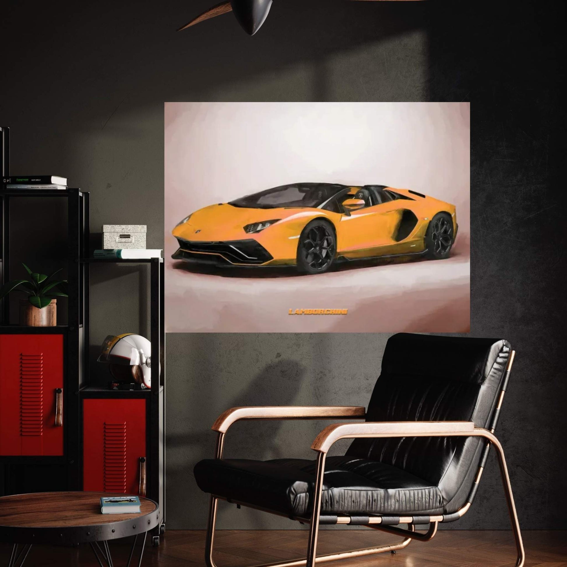 Lamborghini V3 In Watercolor Canvas Wall Art - Y Canvas