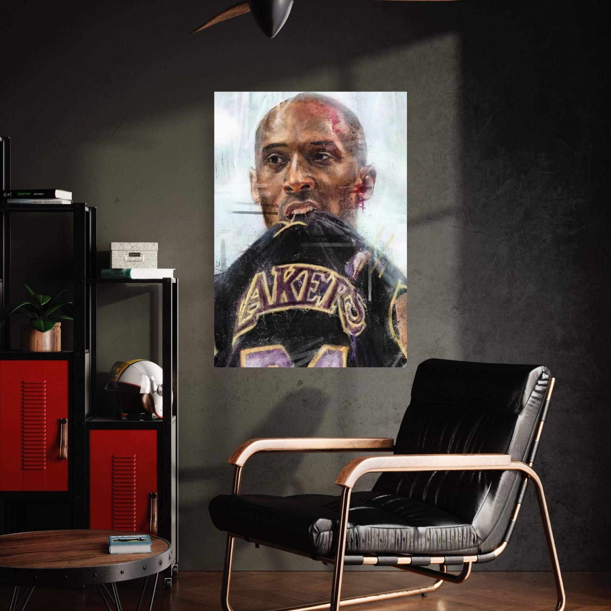Kobe Biting Canvas Wall Art - Y Canvas