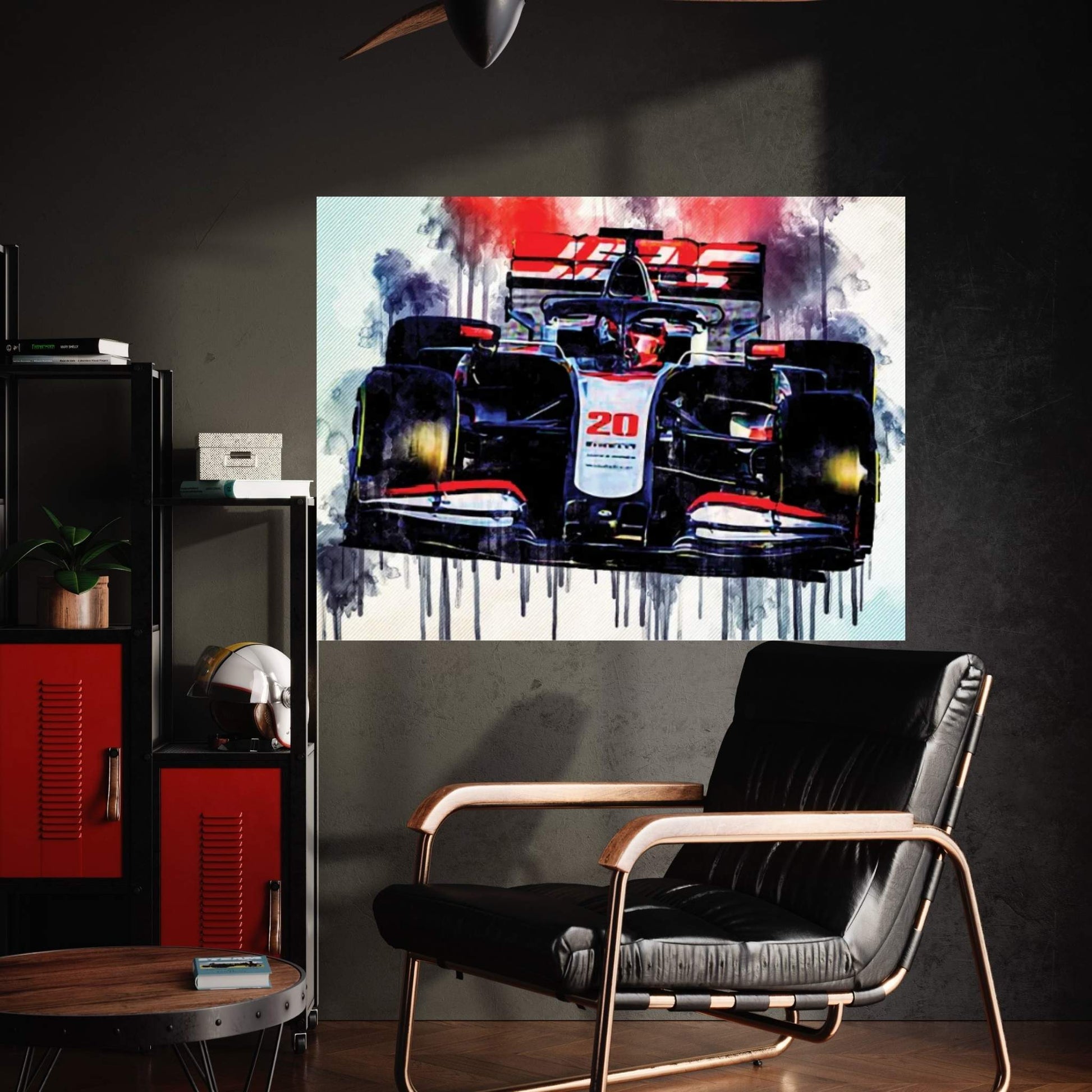 Kevin Magnussen Closeup Haas Vf-20 Raceway 2020 F1 Cars Formula 1 Canvas Wall Art - Y Canvas