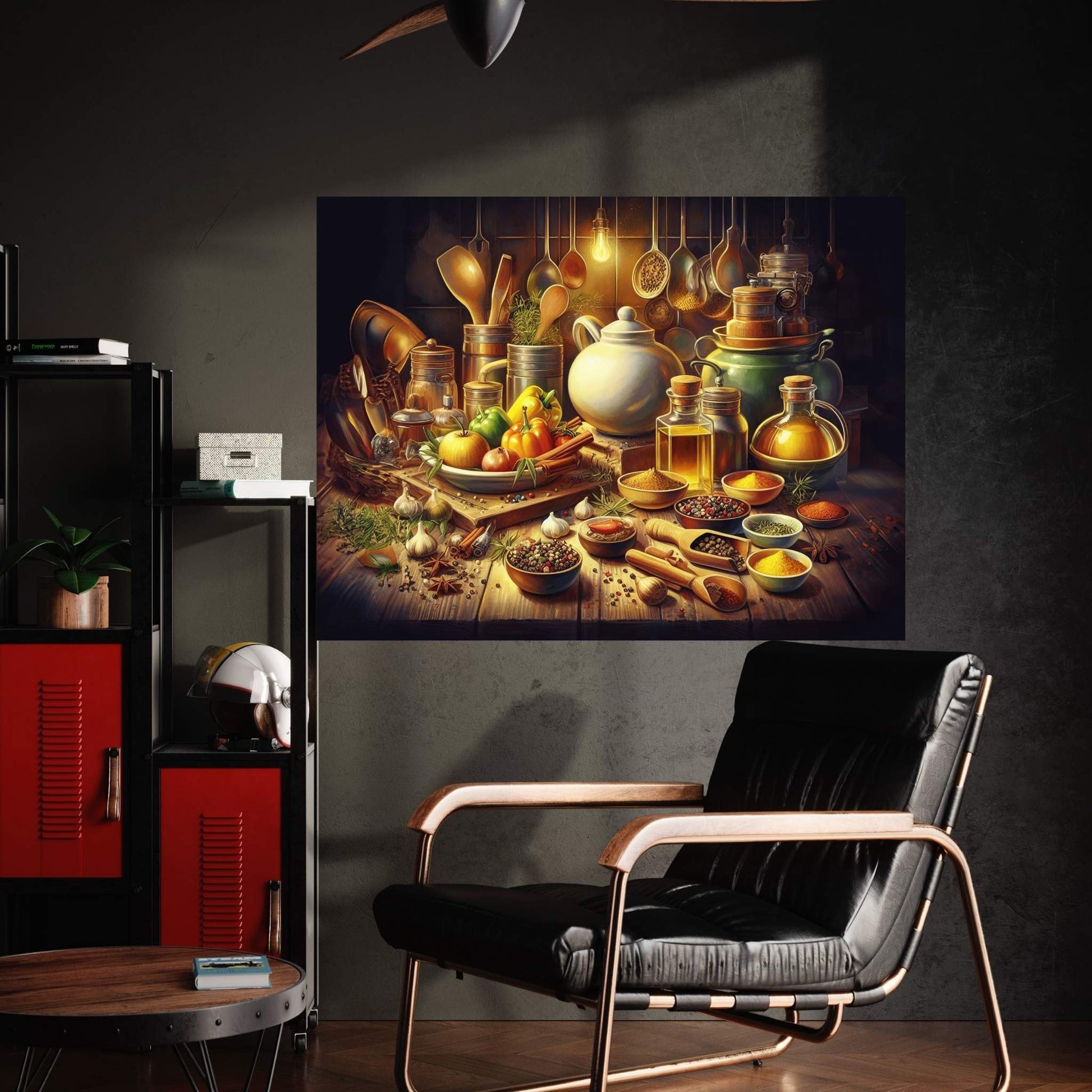 Spices Kitchen Wall Art, Food Artwork, Abstract Wall Decor, Indian Spices Canvas, Modern Wall Decor Home Decor - Y Canvas