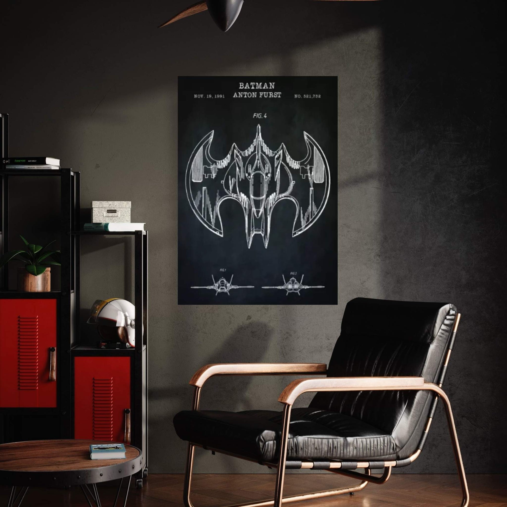 Batwing, Black Canvas Wall Art - Y Canvas