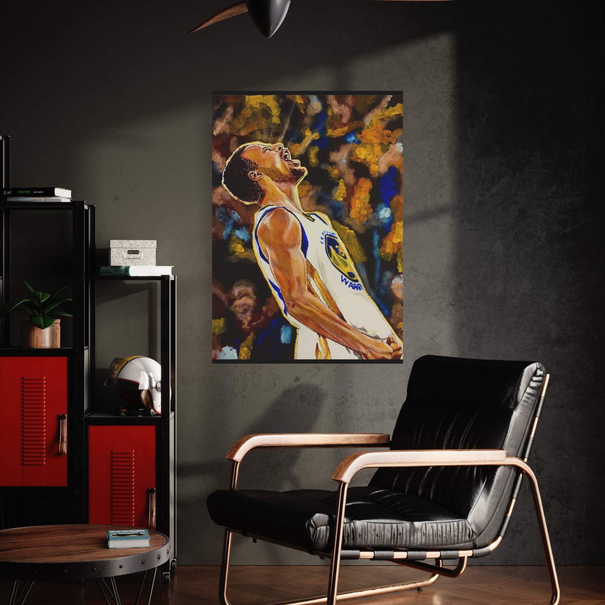 Steph Curry - Victory Canvas Wall Art - Y Canvas