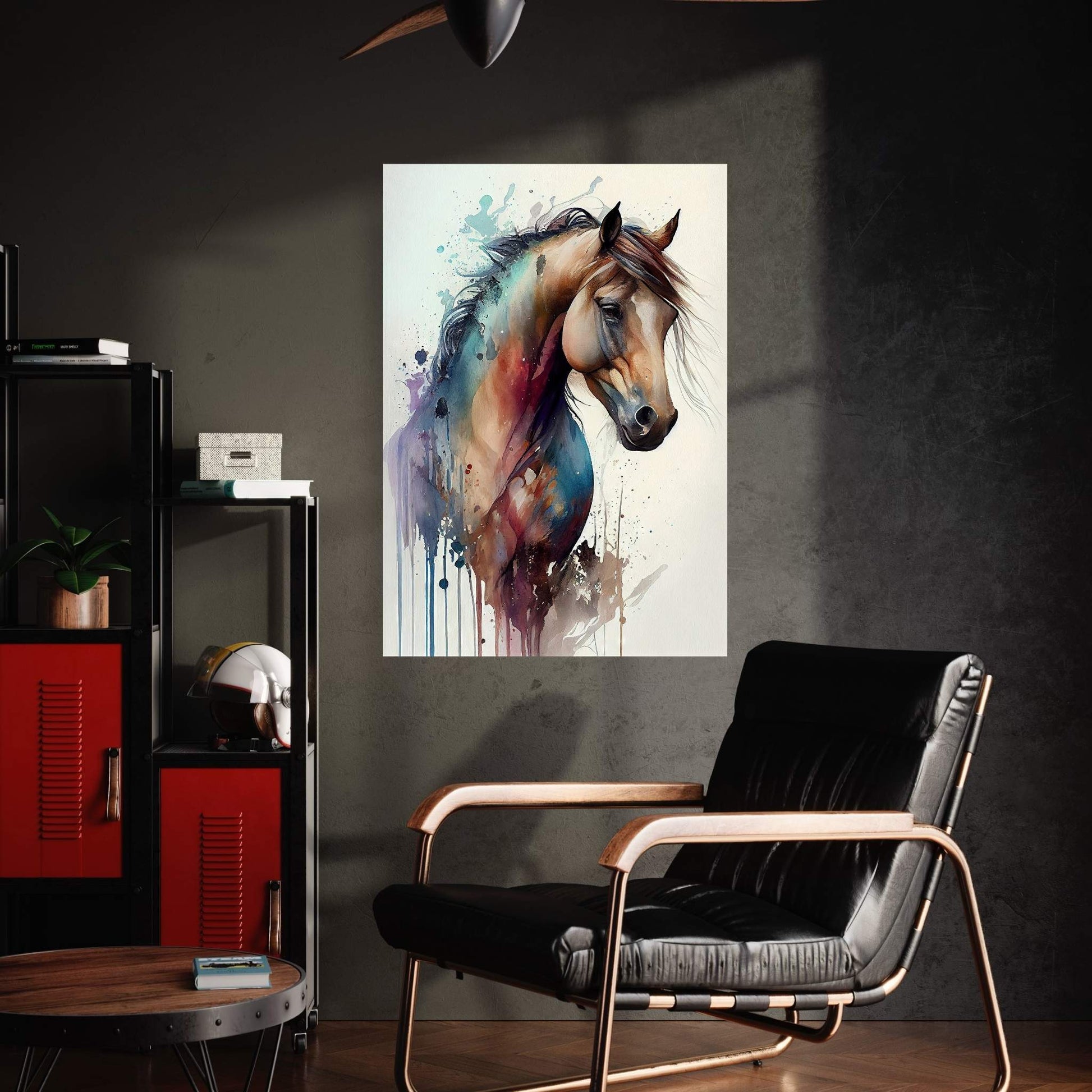 Colorful Horse Modern Abstract Animal Canvas Wall Art - Y Canvas