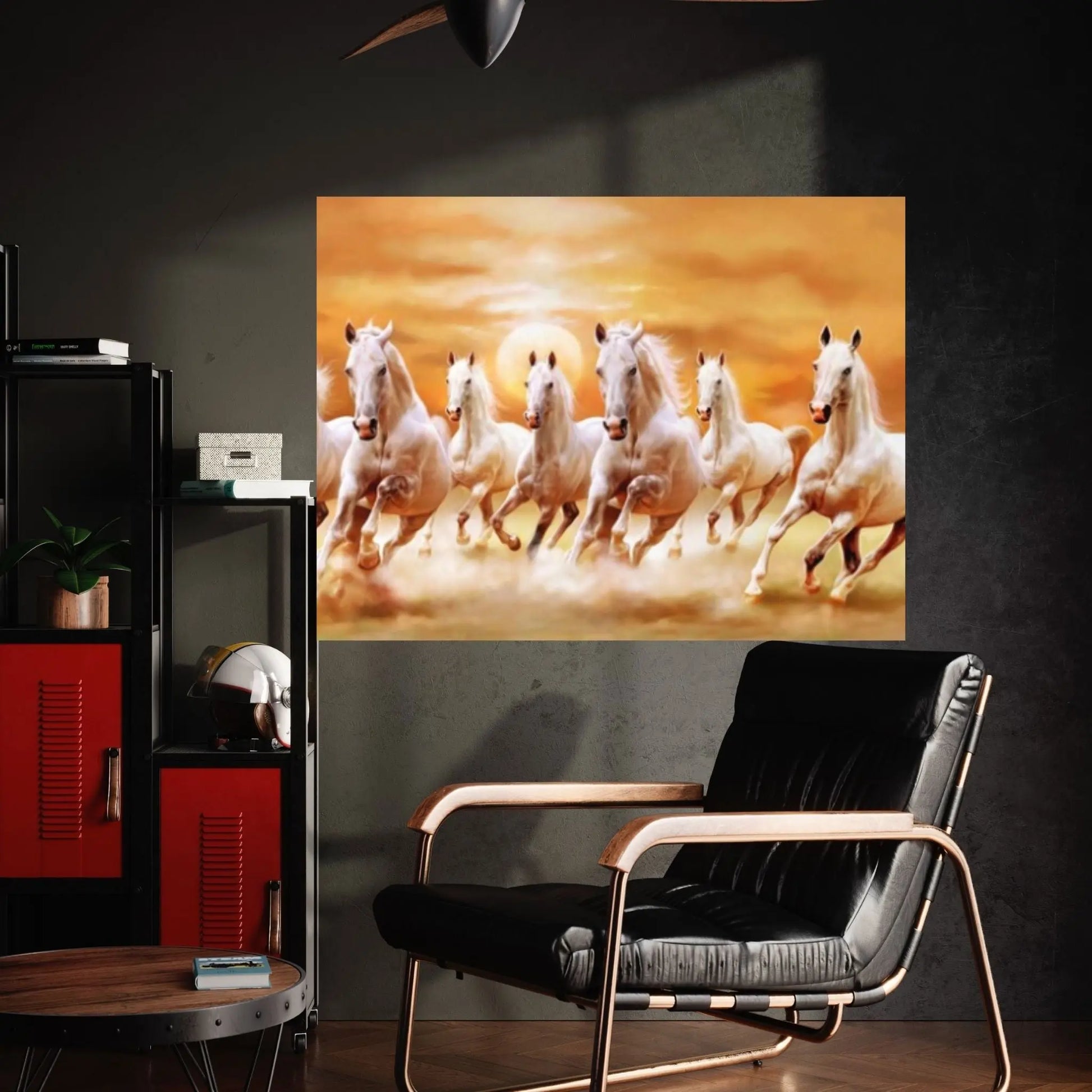 Large Running Horses Canvas Wall Art Print, Horse Poster Large Wall Art, Modern Trendy Wall Art Decor - Y Canvas
