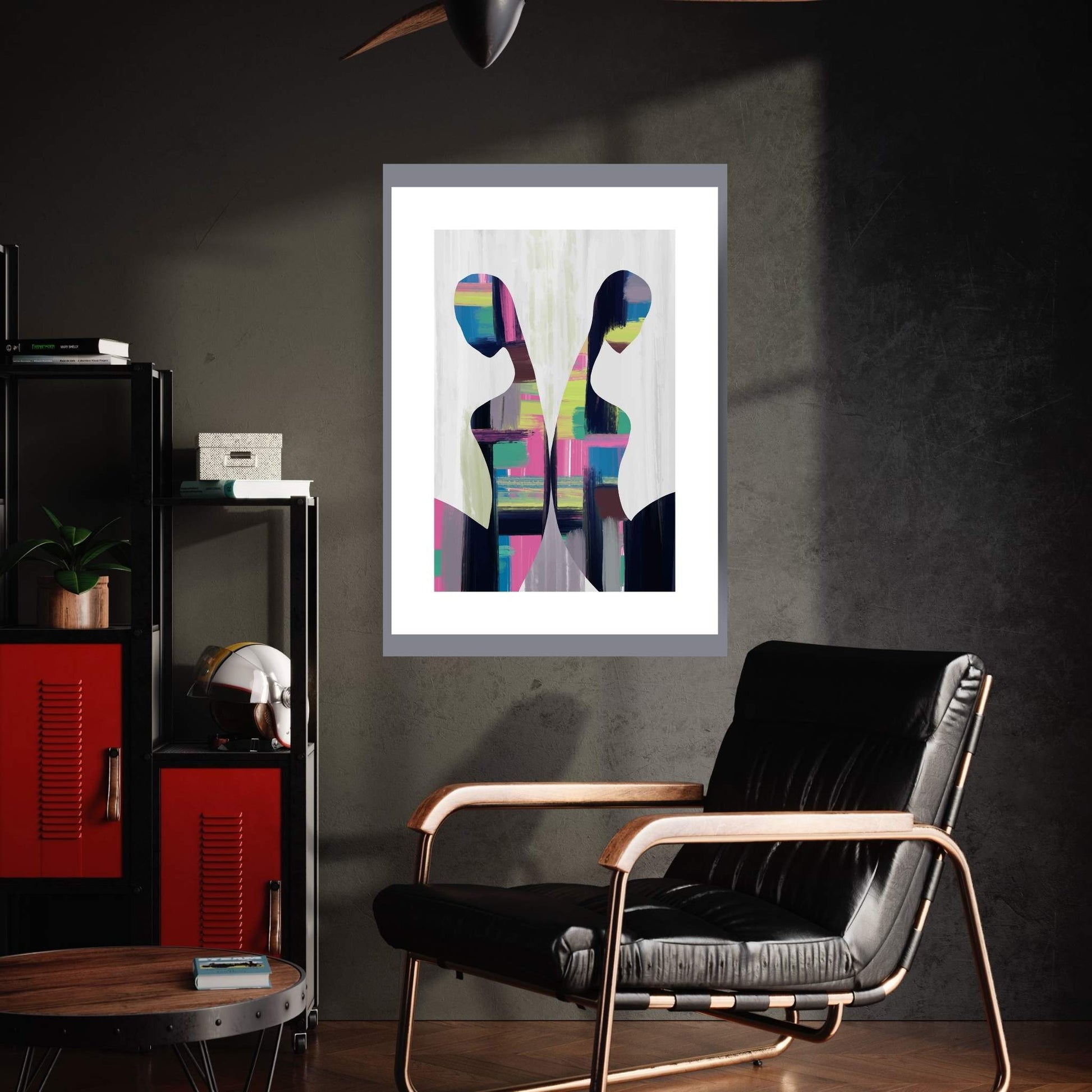 Popular Modern Cartoons Two People Alone Woman - Man Canvas Wall Art - Y Canvas