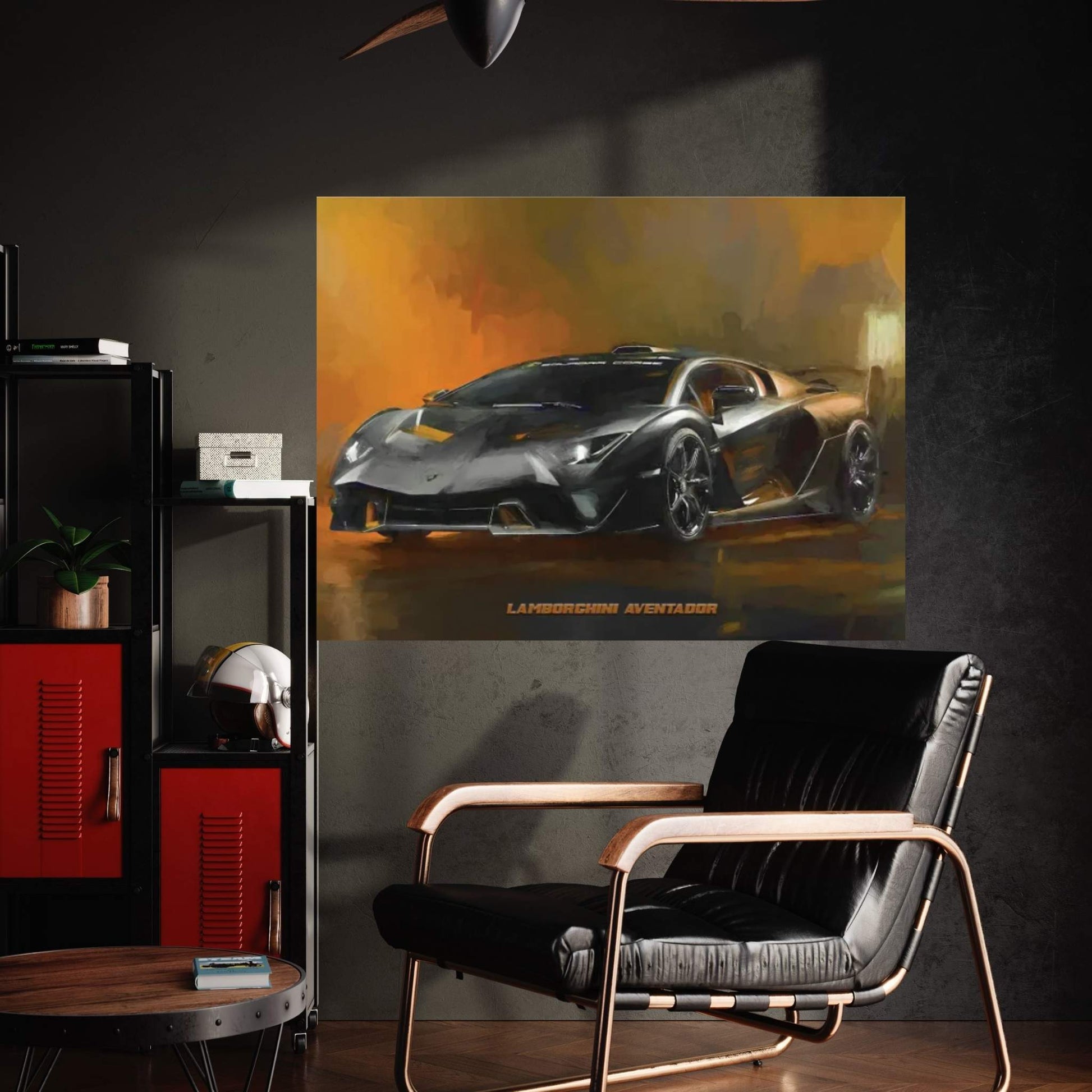 Lamborghini 2018 Aventador In Watercolor Canvas Wall Art - Y Canvas