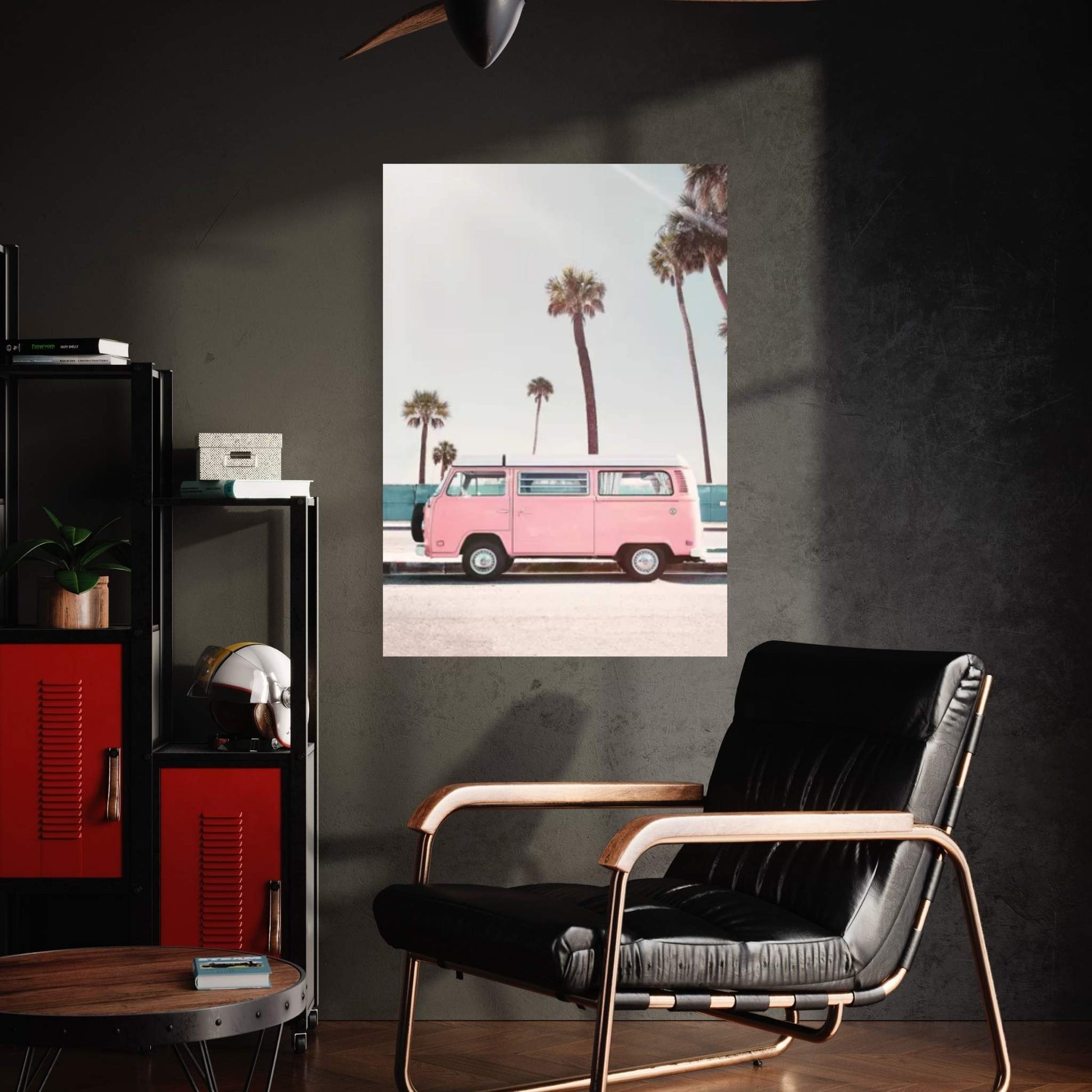Pink Van Canvas Wall Art - Y Canvas