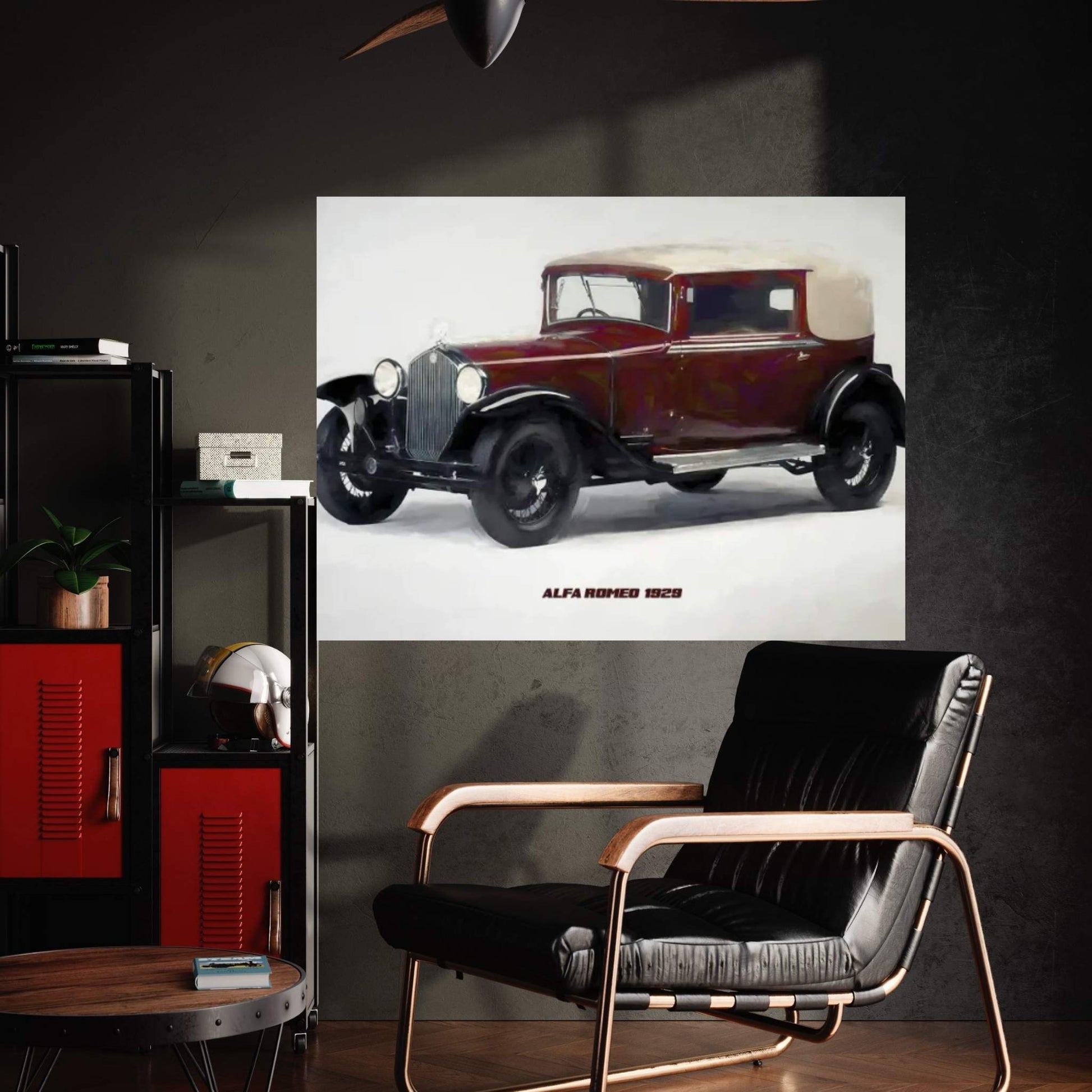 Alfa Romeo Retro 1929 Canvas Wall Art - Y Canvas