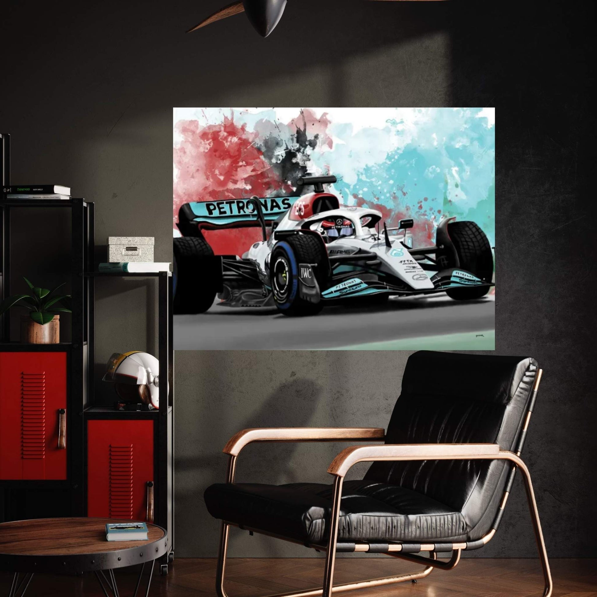 Raikkonen's Racecar Canvas Wall Art - Y Canvas