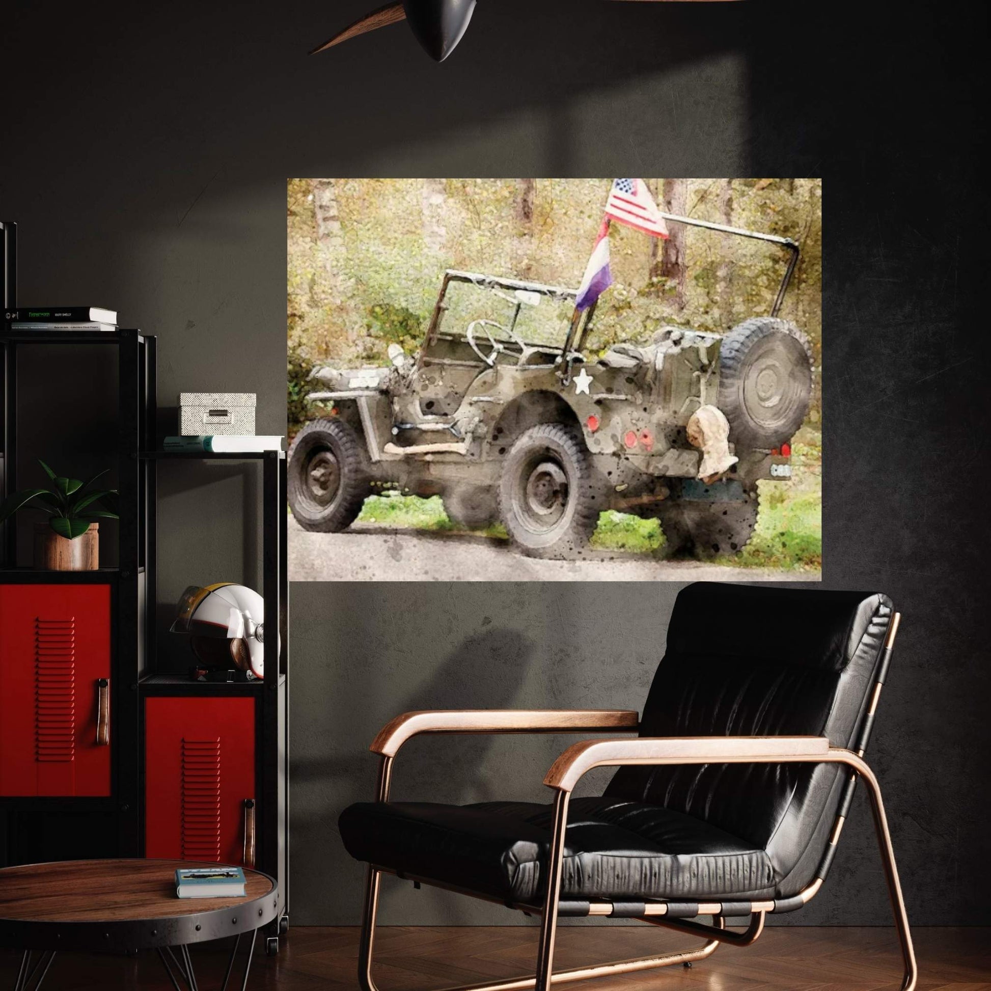 Jeep Willys II Canvas Wall Art - Y Canvas