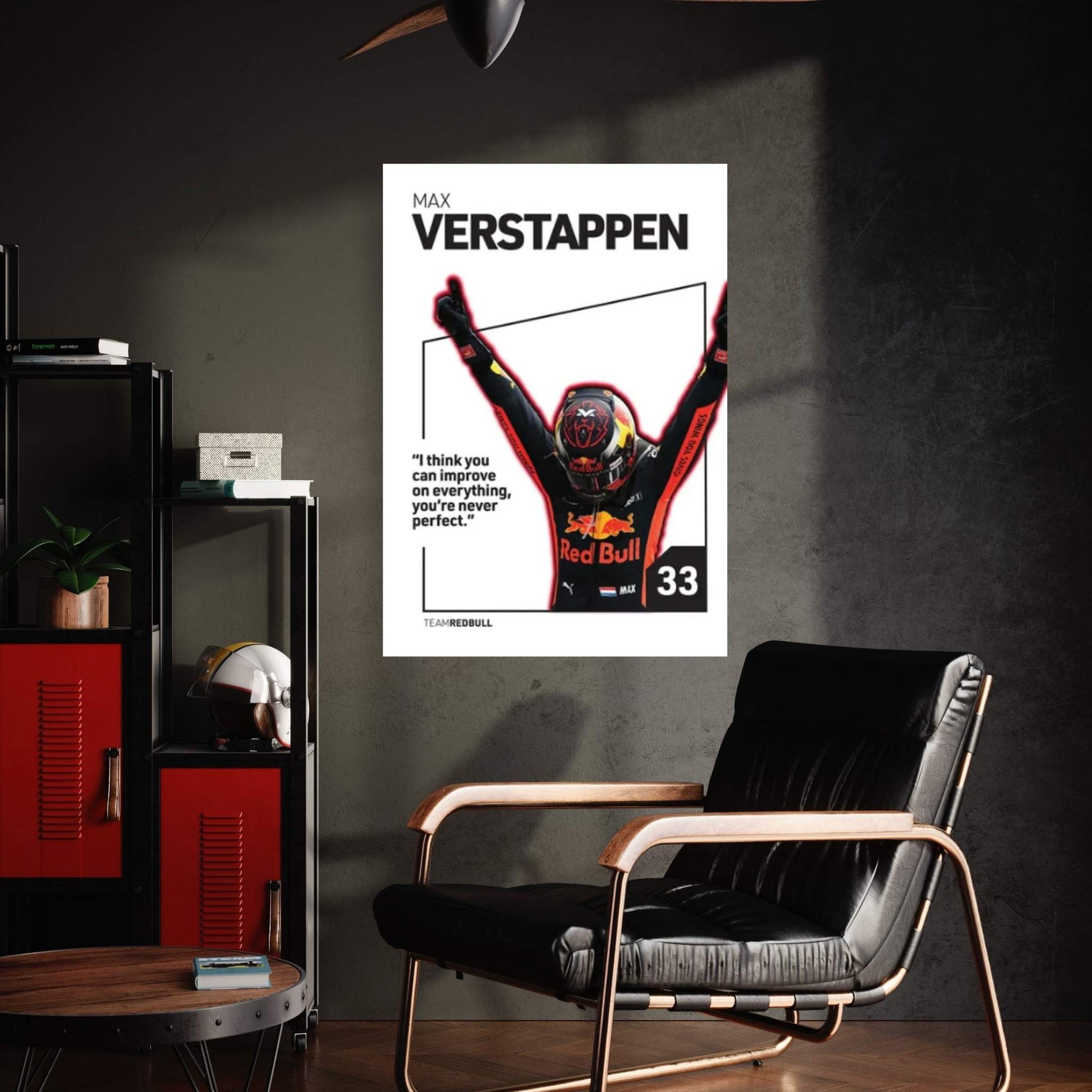 Max Verstappen (White) Canvas Wall Art - Y Canvas