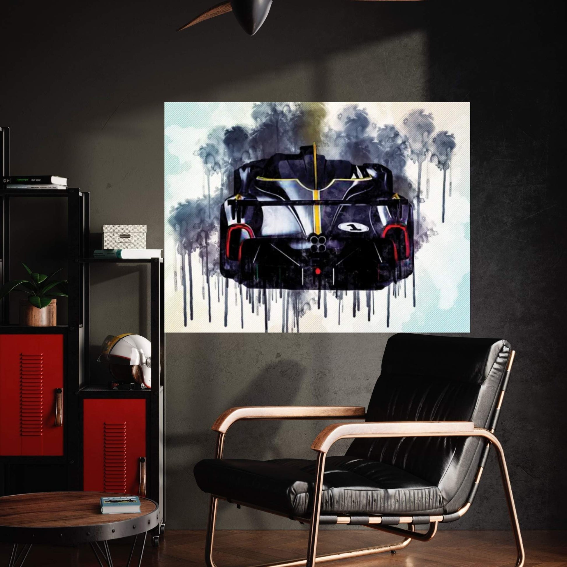 2021 Pagani Huayra R Rear View Exterior Black Hypercar Canvas Wall Art - Y Canvas