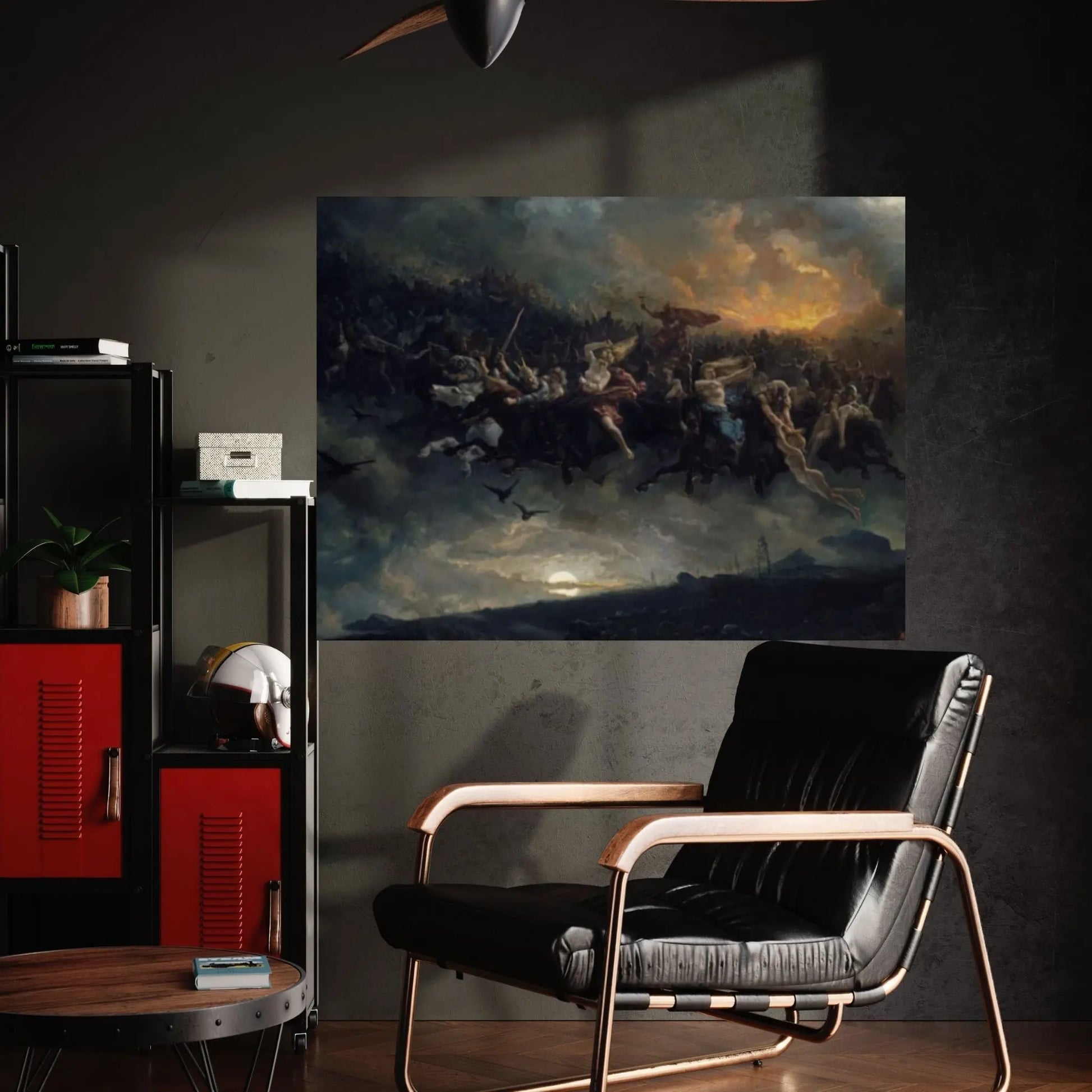Peter Nicolai : Arbo The Wild Hunt of Odin (Aasgaardreien) (1872) Canvas Wall Art Print Poster - Y Canvas