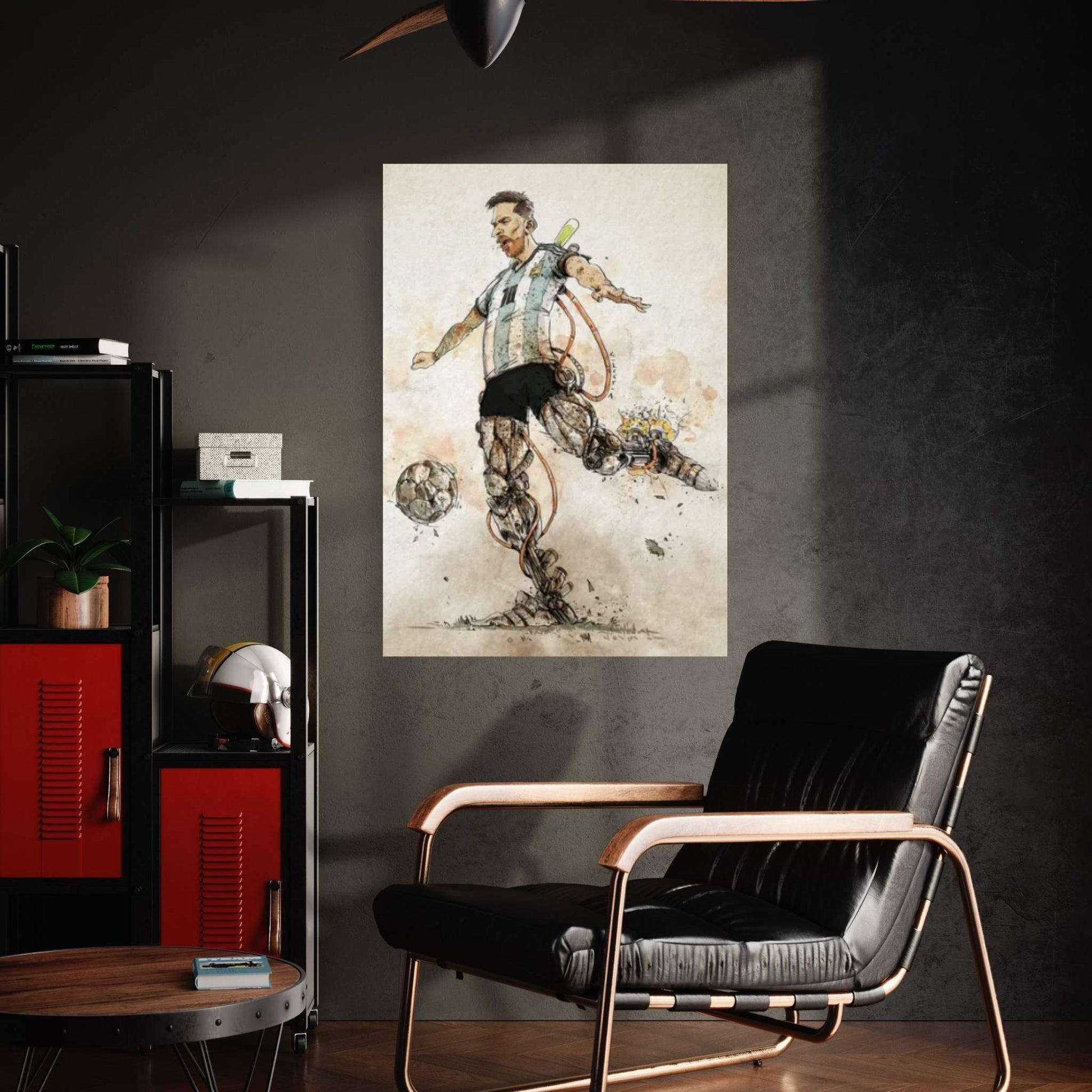 Rusty Messi Canvas Wall Art - Y Canvas
