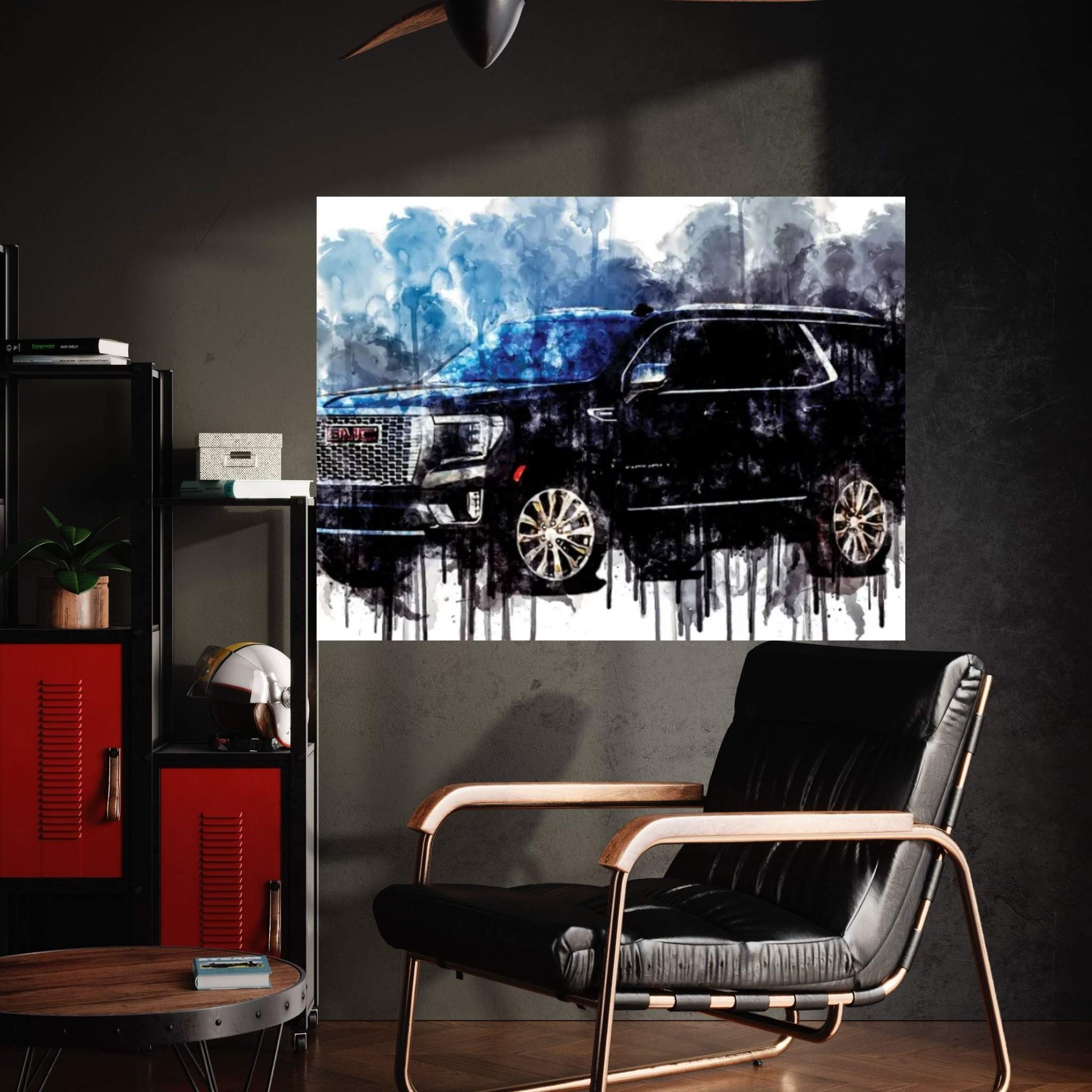 Car 2021 GMC Yukon Denali Duramax Canvas Wall Art - Y Canvas