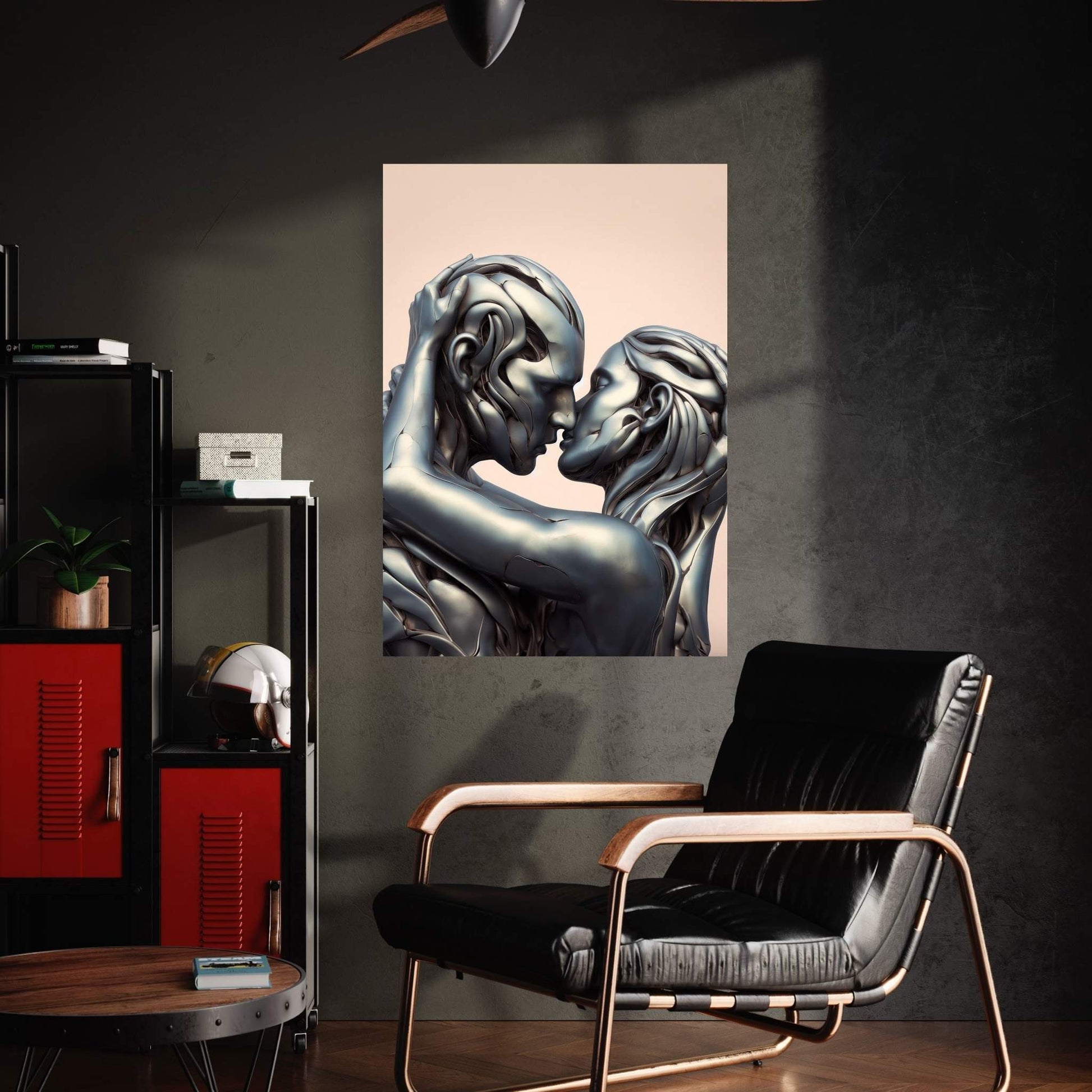 Metalic Love Couple Canvas Wall Art - Y Canvas