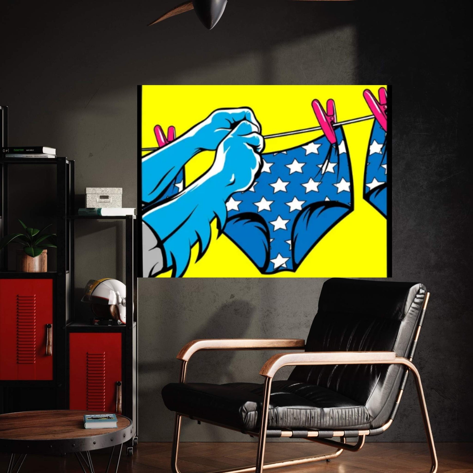BatLaundry Canvas Wall Art - Y Canvas