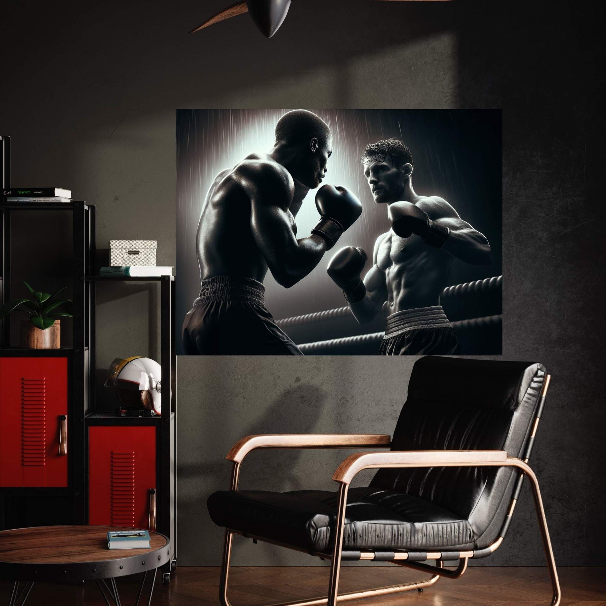 Black African Boxer, Fist and Victory, Boxing Canvas Wall Art - Y Canvas