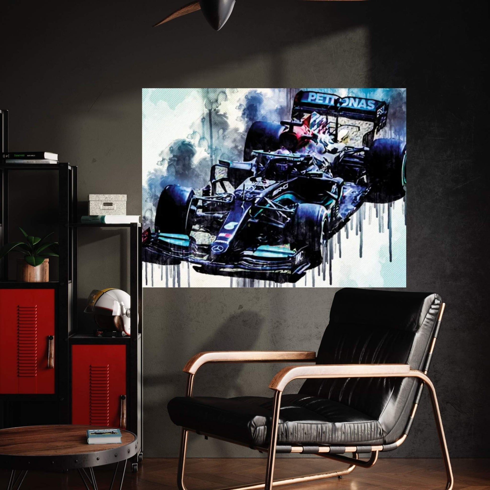 Lewis Hamilton 2021 Mercedes-Amg F1 W12 Mercedes-Amg Petronas Formula One Team British Racing Drivers Formula 1 Canvas Wall Art - Y Canvas