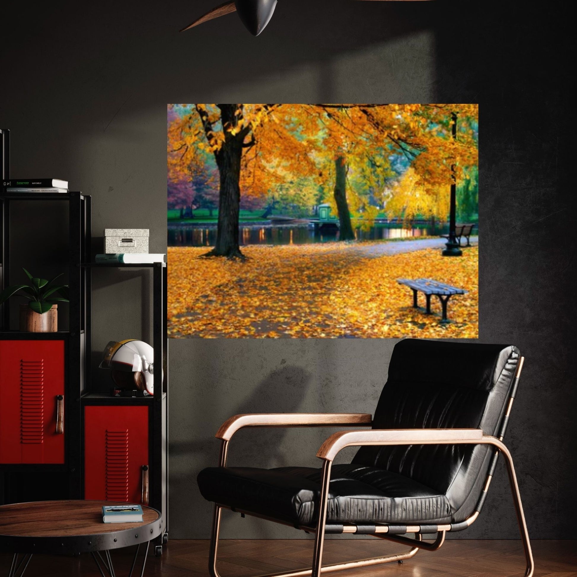 Autumn Landscape Canvas Wall Art Decor, Autumn Landscape Art Canvas, Forest Landscape Canvas Art - Y Canvas